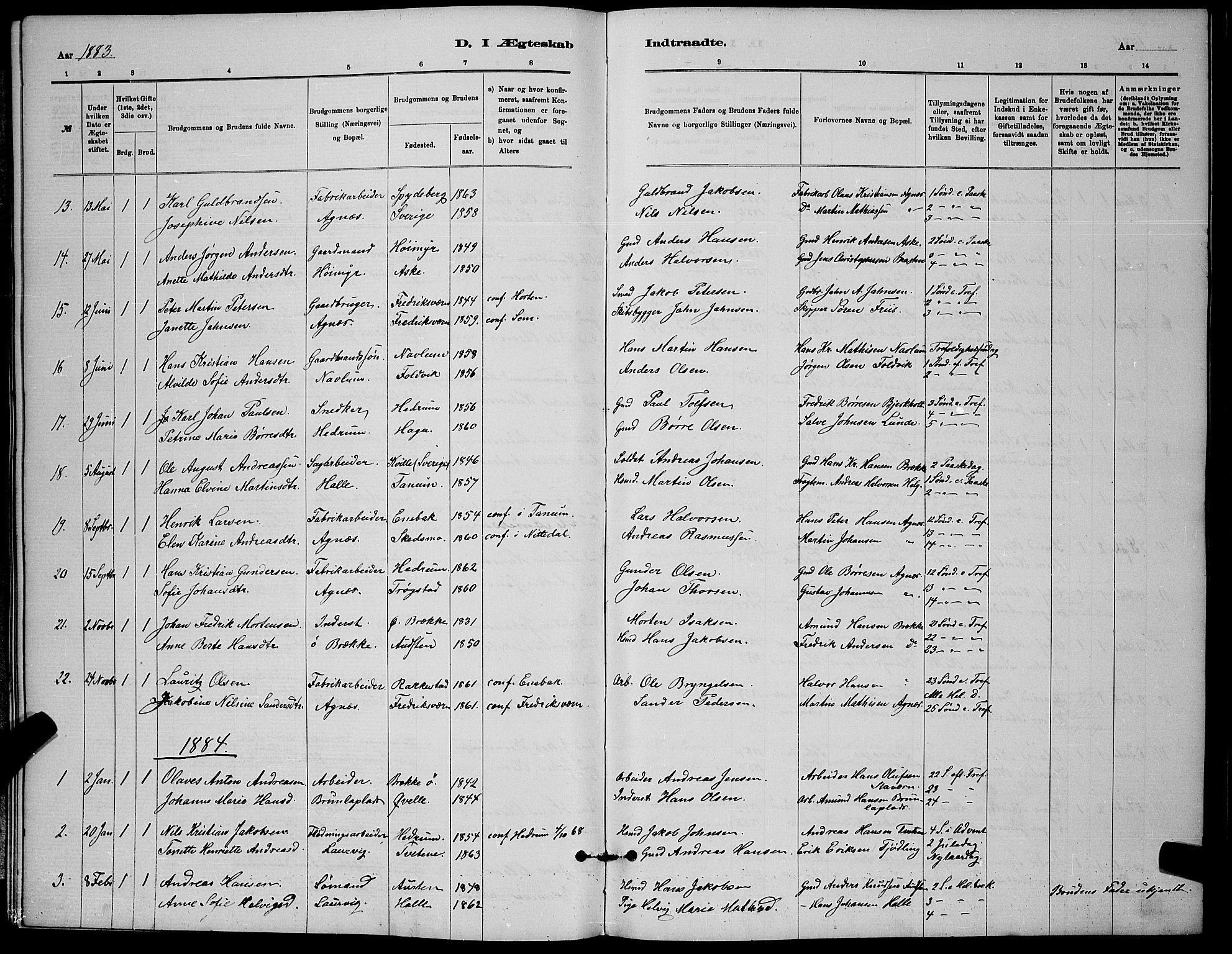 Brunlanes kirkebøker, AV/SAKO-A-342/G/Ga/L0003: Parish register (copy) no. I 3, 1877-1898