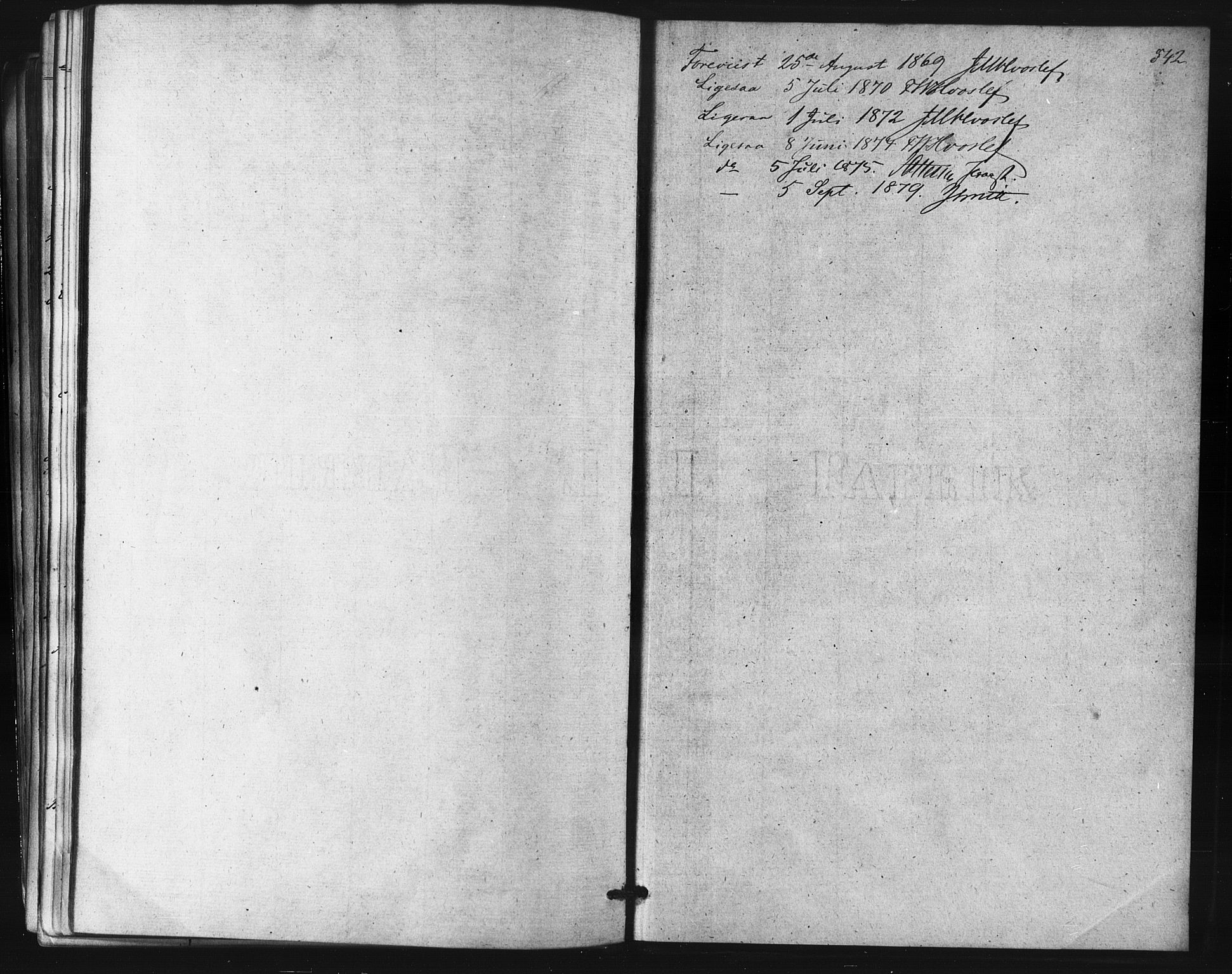 Ibestad sokneprestembete, SATØ/S-0077/H/Ha/Haa/L0010kirke: Parish register (official) no. 10, 1869-1879, p. 542