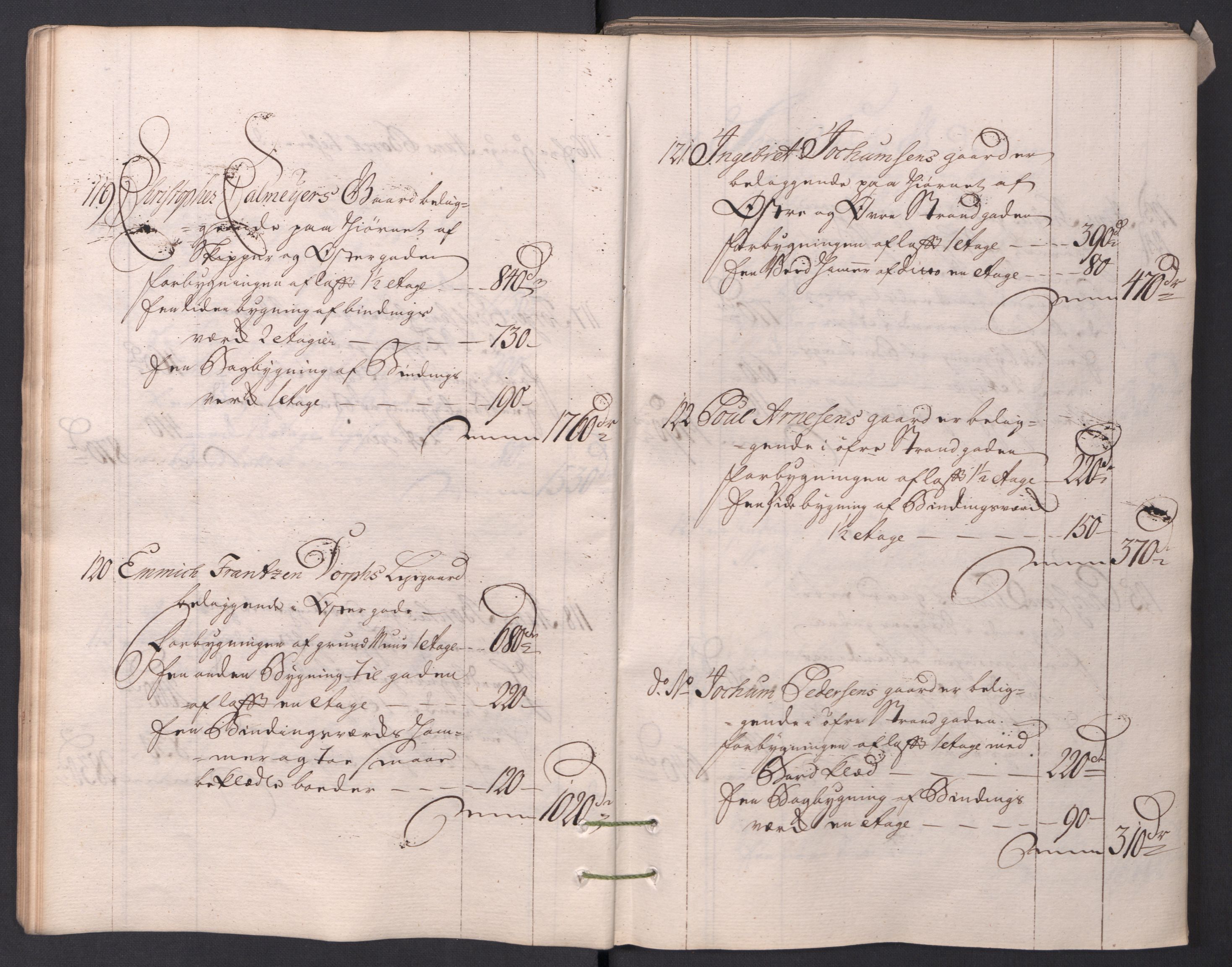 Kristiania stiftamt, AV/SAO-A-10386/I/Ia/L0001/0002: Branntakster / Christiania, 1766-1767