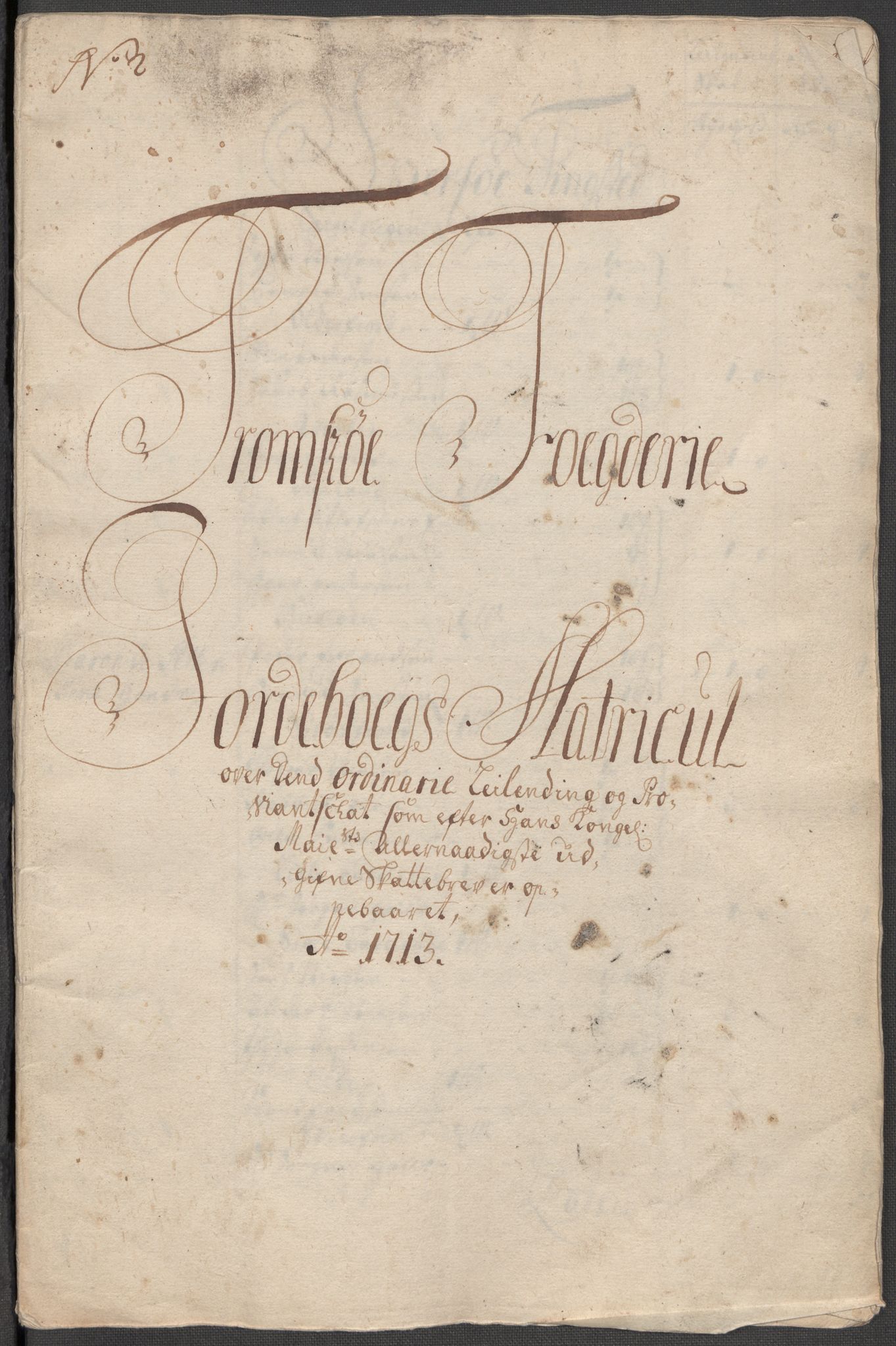 Rentekammeret inntil 1814, Reviderte regnskaper, Fogderegnskap, RA/EA-4092/R68/L4759: Fogderegnskap Senja og Troms, 1713, p. 27
