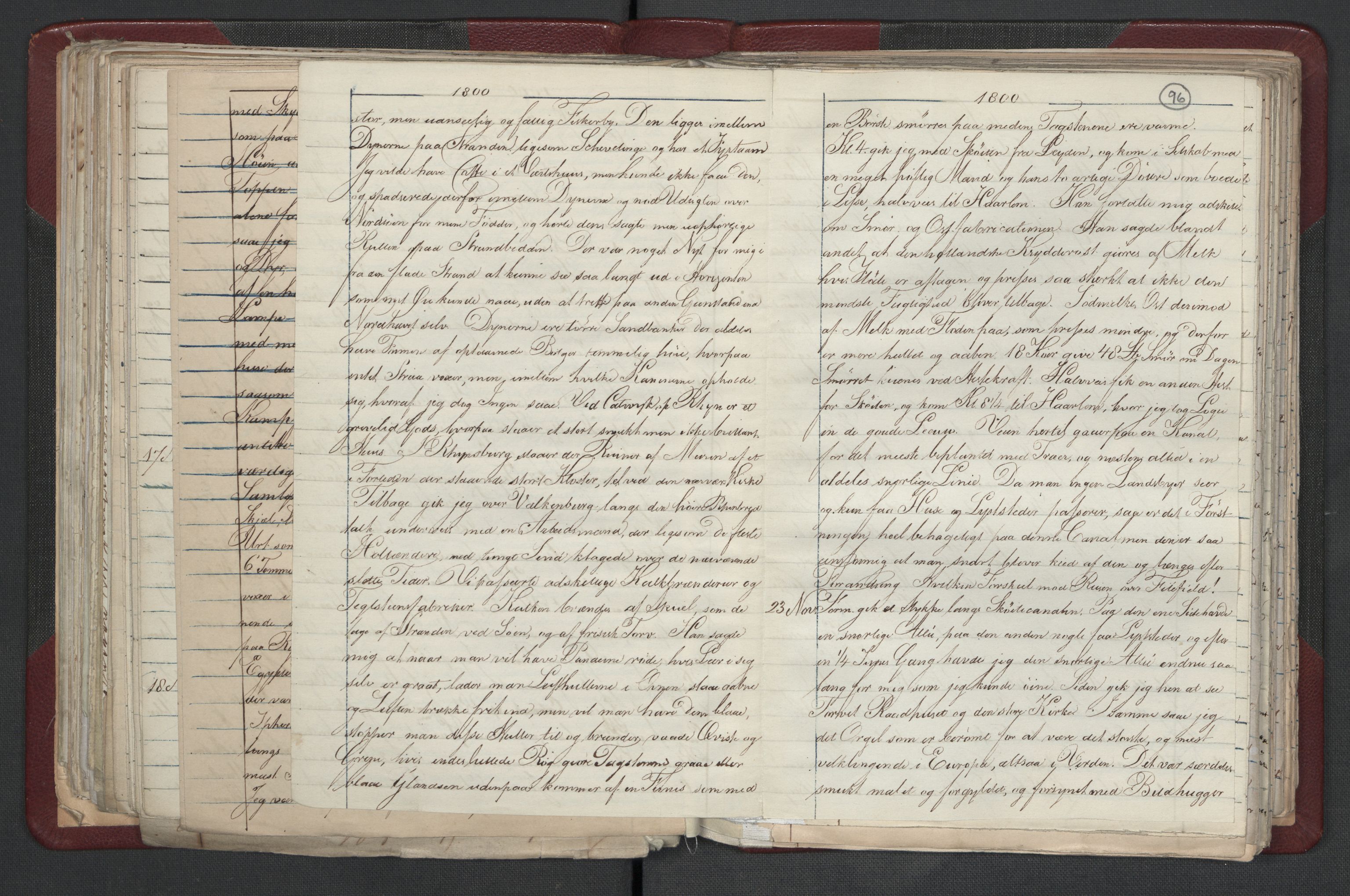 Meltzer, Fredrik, AV/RA-PA-0028/F/L0001: Dagbok for årene 1796-1808, 1811, 1817, 1796-1817, p. 95b-96a