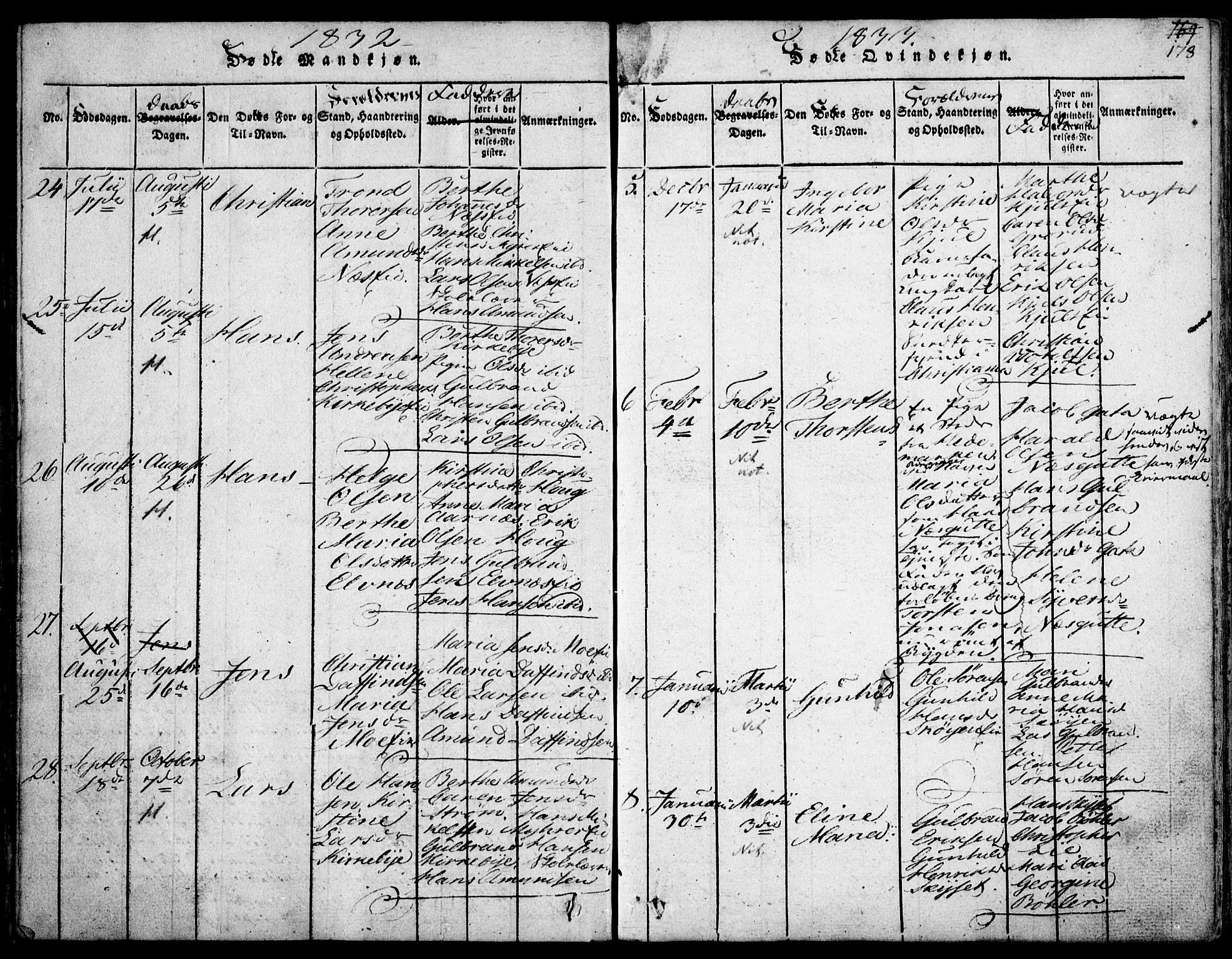 Nittedal prestekontor Kirkebøker, AV/SAO-A-10365a/F/Fa/L0003: Parish register (official) no. I 3, 1814-1836, p. 178