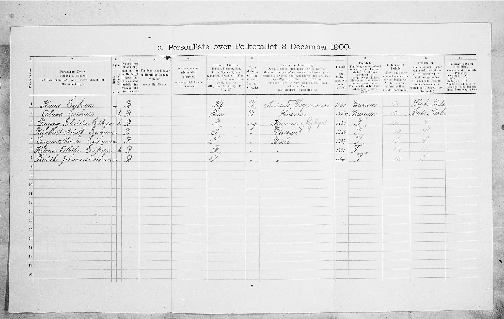 SAO, 1900 census for Kristiania, 1900, p. 83860