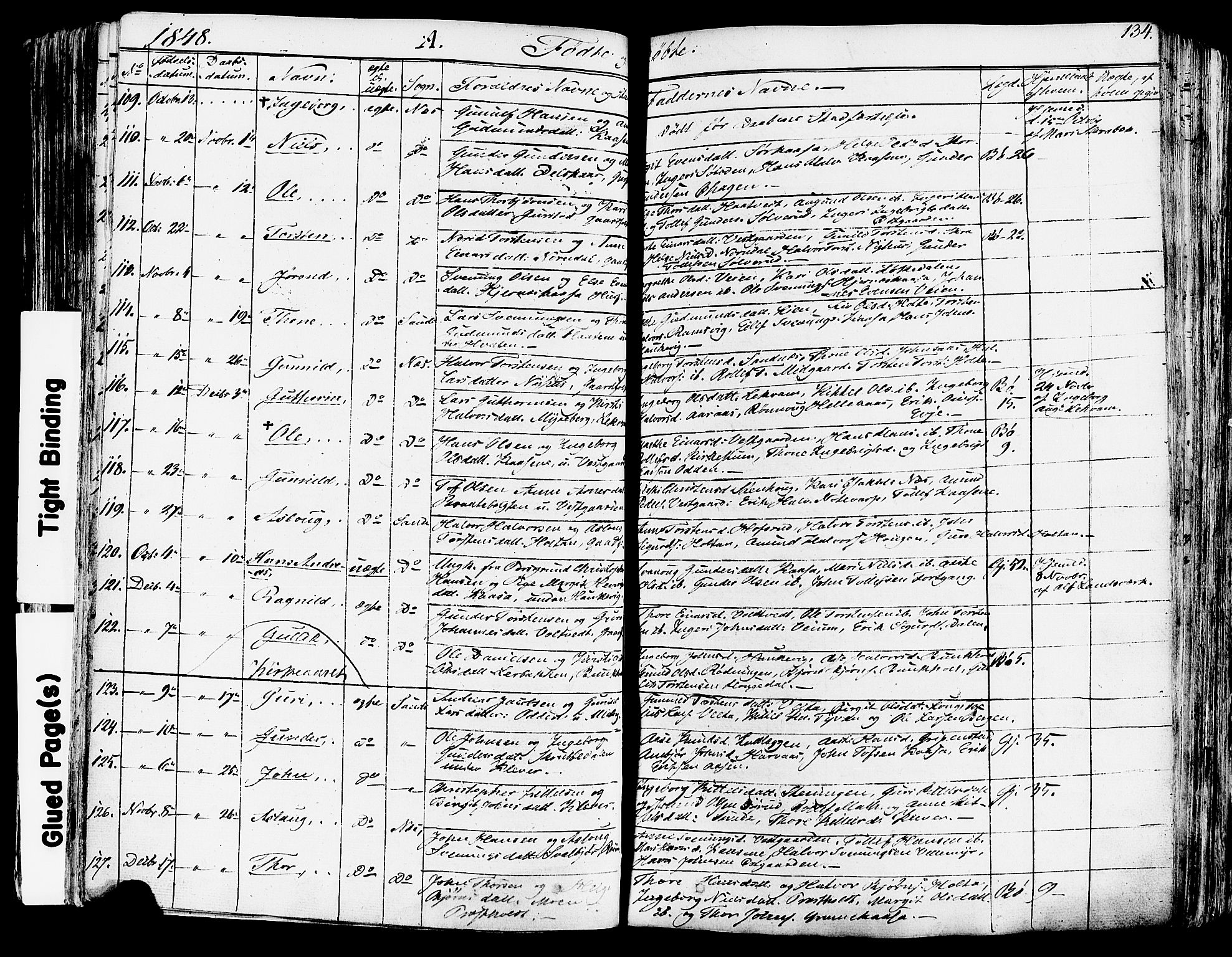 Sauherad kirkebøker, AV/SAKO-A-298/F/Fa/L0006: Parish register (official) no. I 6, 1827-1850, p. 134