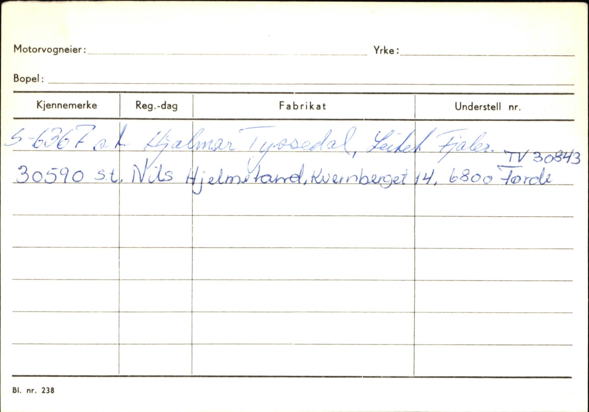 Statens vegvesen, Sogn og Fjordane vegkontor, AV/SAB-A-5301/4/F/L0132: Eigarregister Askvoll A-Å. Balestrand A-Å, 1945-1975, p. 1752