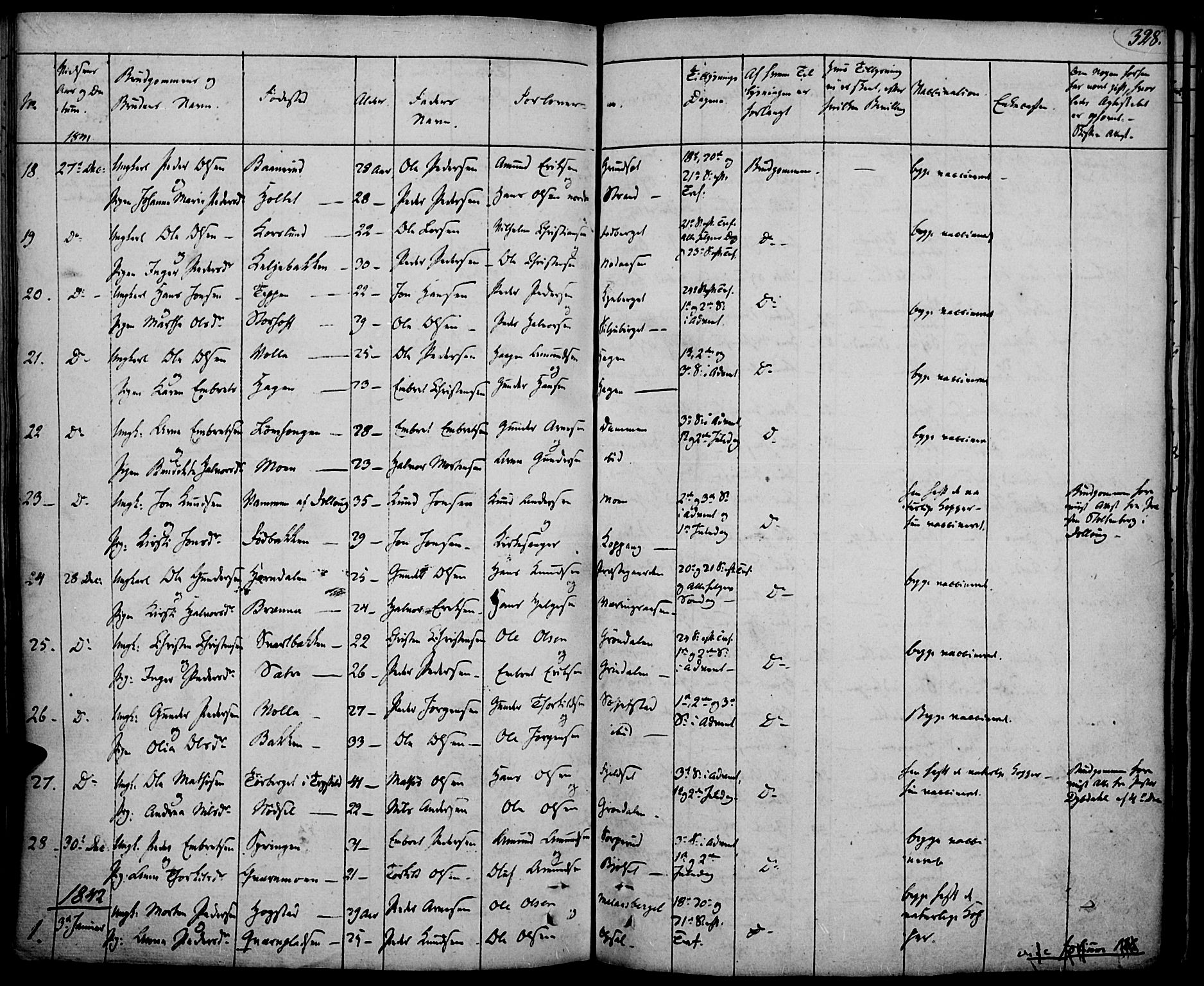 Elverum prestekontor, AV/SAH-PREST-044/H/Ha/Haa/L0008: Parish register (official) no. 8, 1830-1842, p. 328