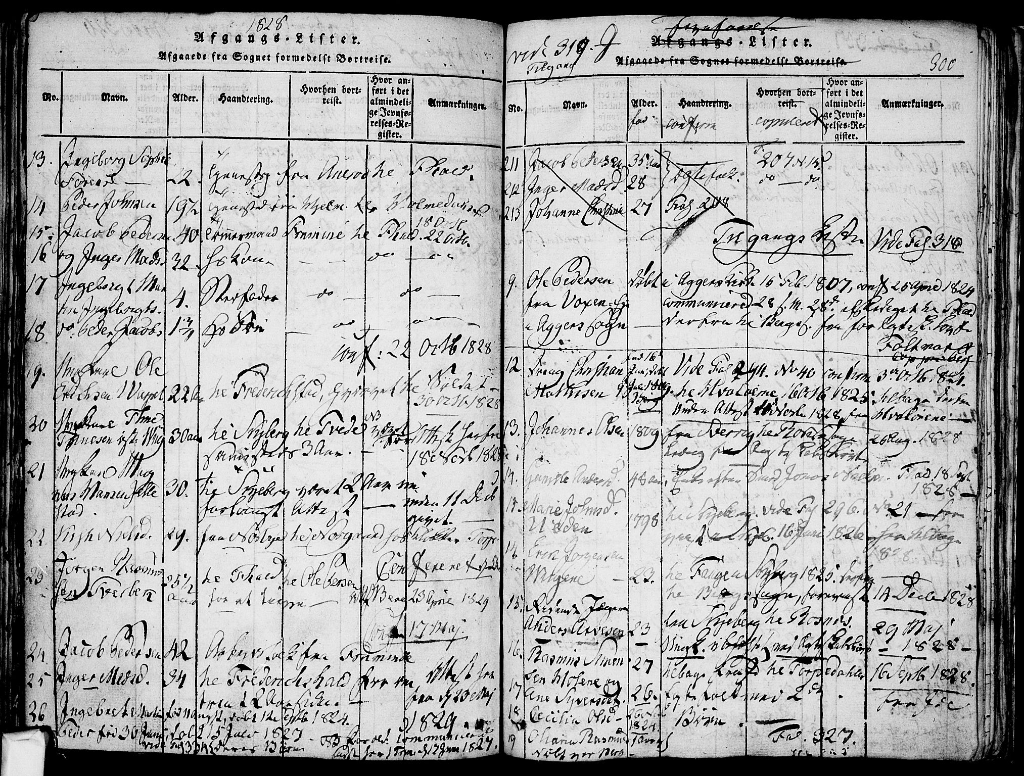 Berg prestekontor Kirkebøker, SAO/A-10902/F/Fa/L0002: Parish register (official) no. I 2, 1815-1831, p. 300