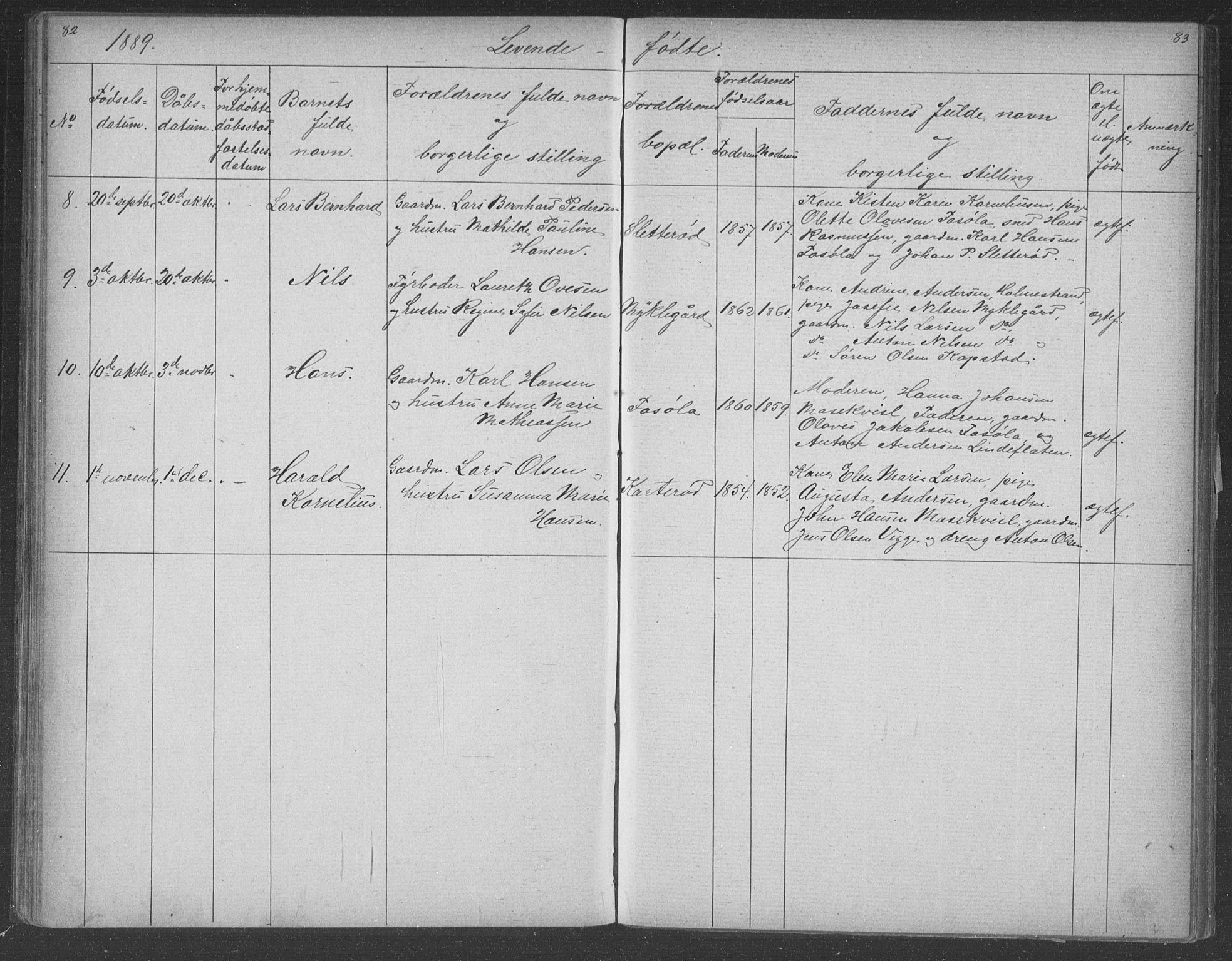 Borre kirkebøker, AV/SAKO-A-338/G/Gb/L0002: Parish register (copy) no. II 2, 1878-1892, p. 82-83