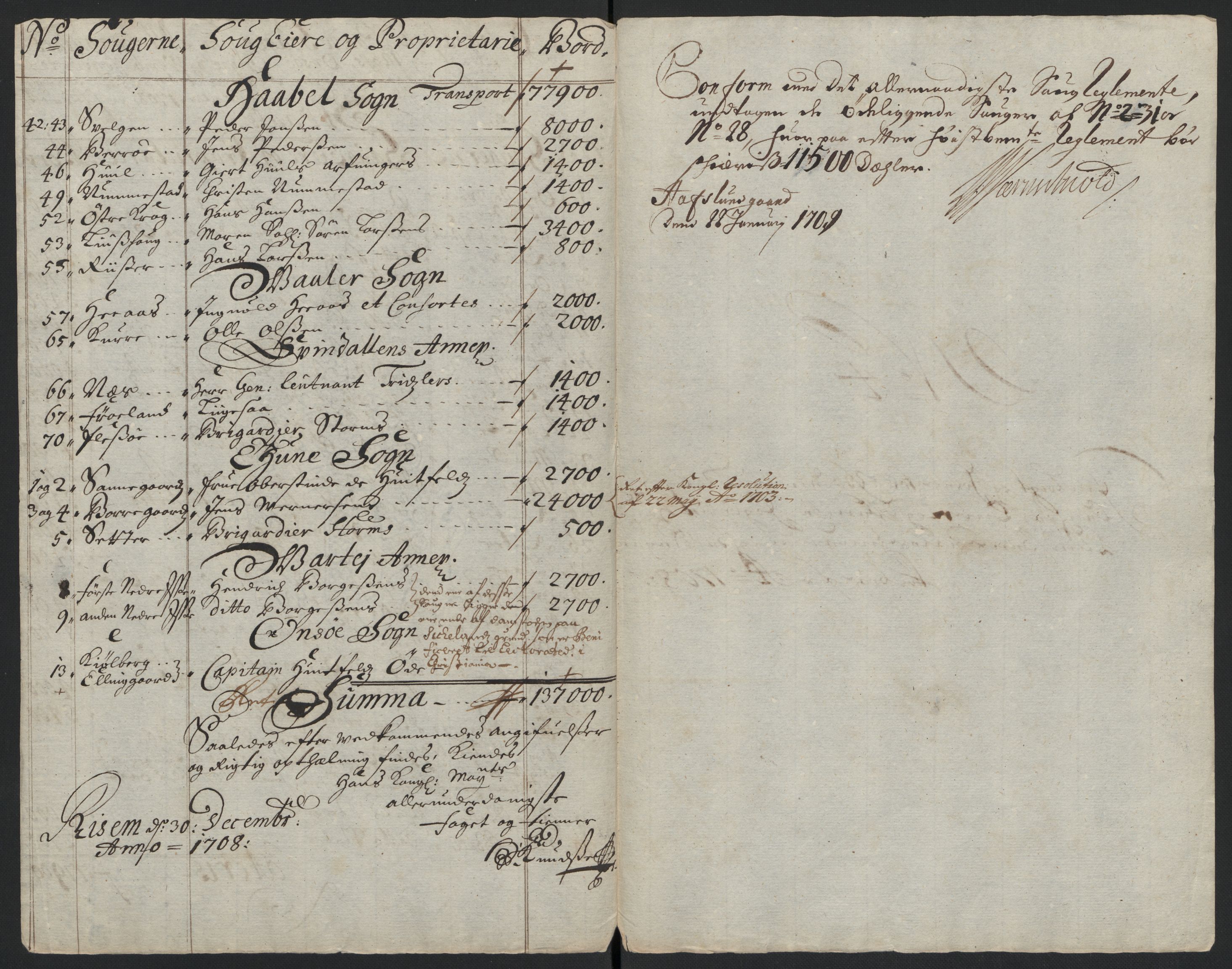 Rentekammeret inntil 1814, Reviderte regnskaper, Fogderegnskap, AV/RA-EA-4092/R04/L0134: Fogderegnskap Moss, Onsøy, Tune, Veme og Åbygge, 1707-1708, p. 280