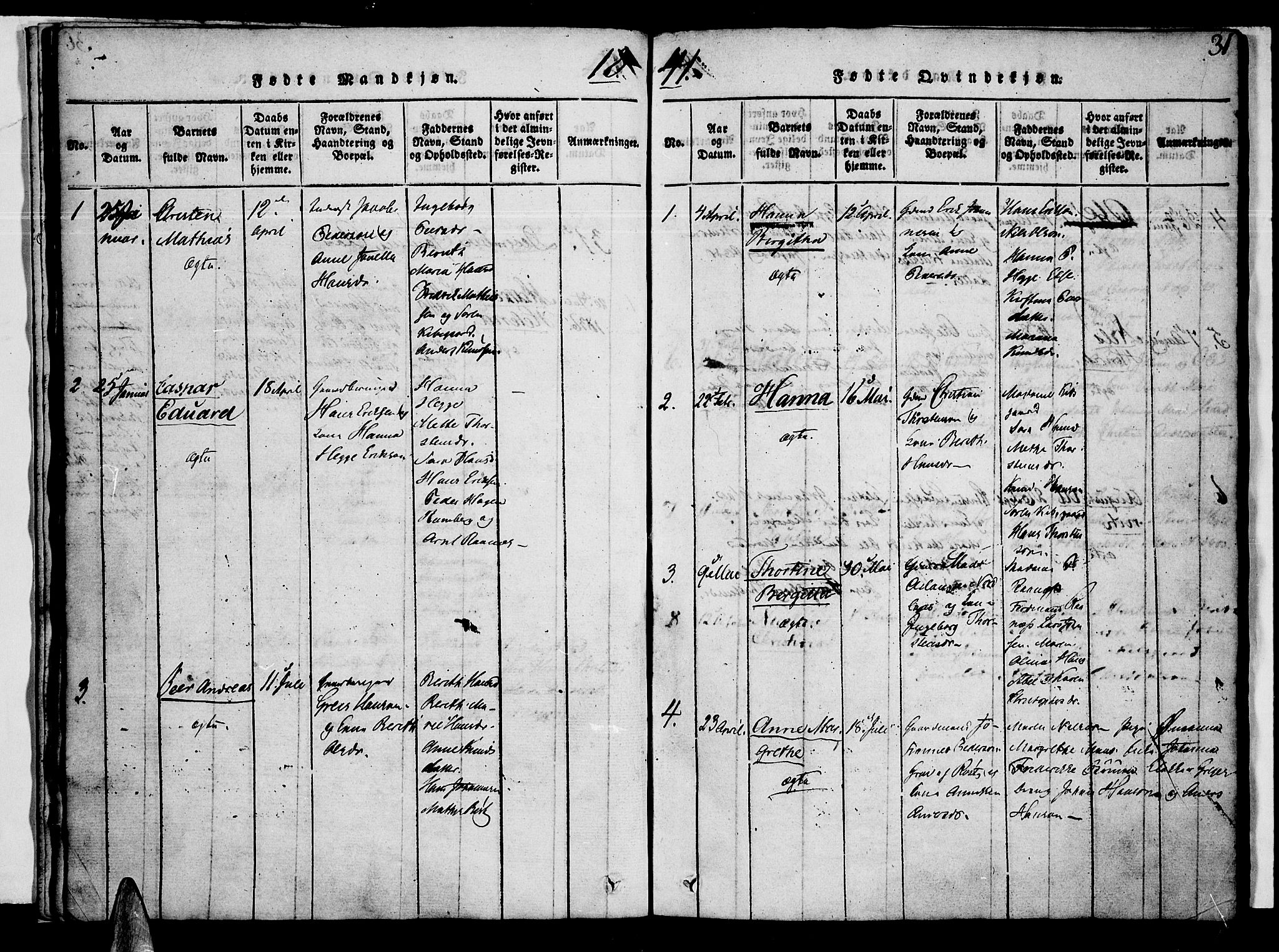 Ministerialprotokoller, klokkerbøker og fødselsregistre - Nordland, SAT/A-1459/807/L0120: Parish register (official) no. 807A03, 1821-1848, p. 31