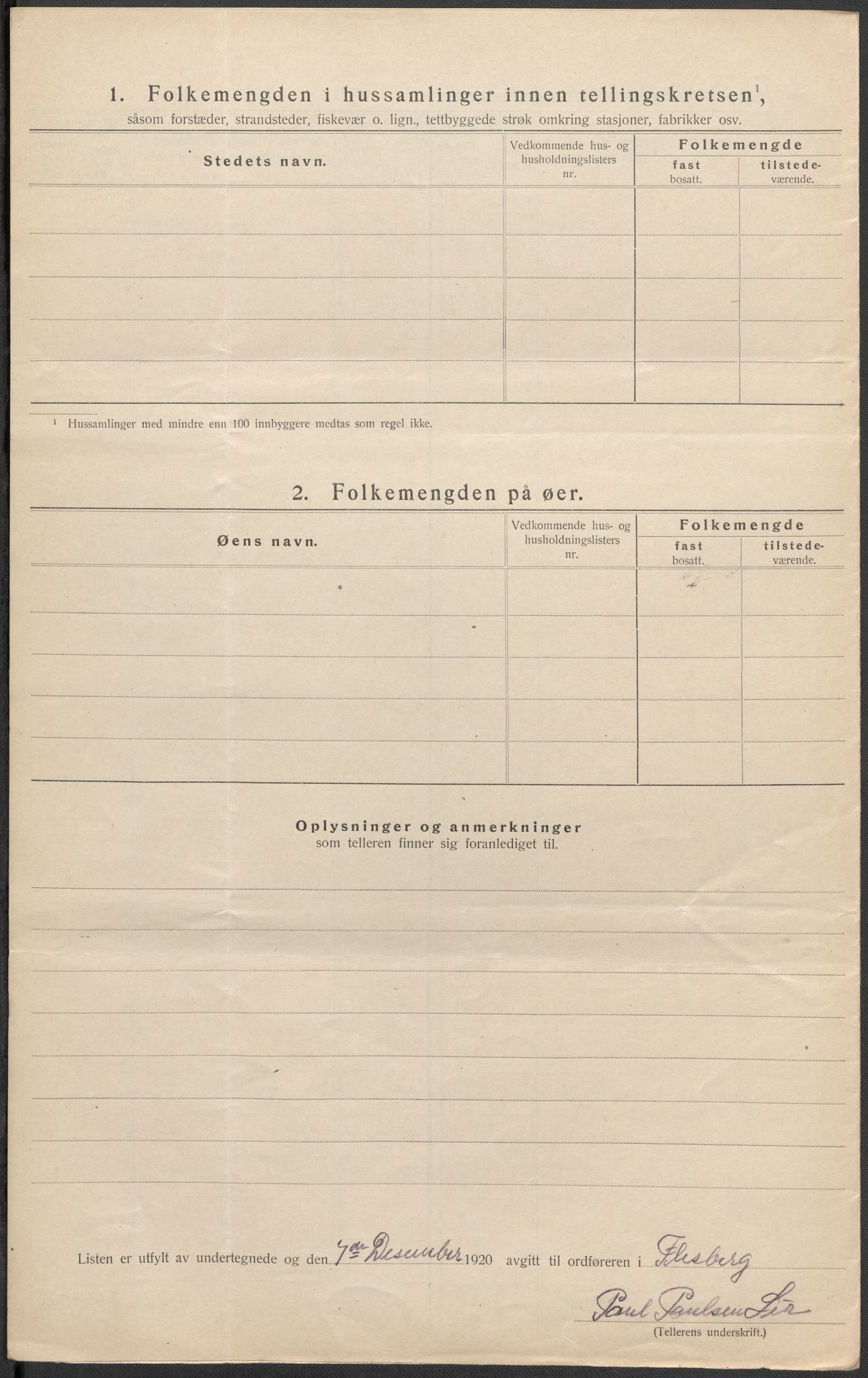 SAKO, 1920 census for Flesberg, 1920, p. 35