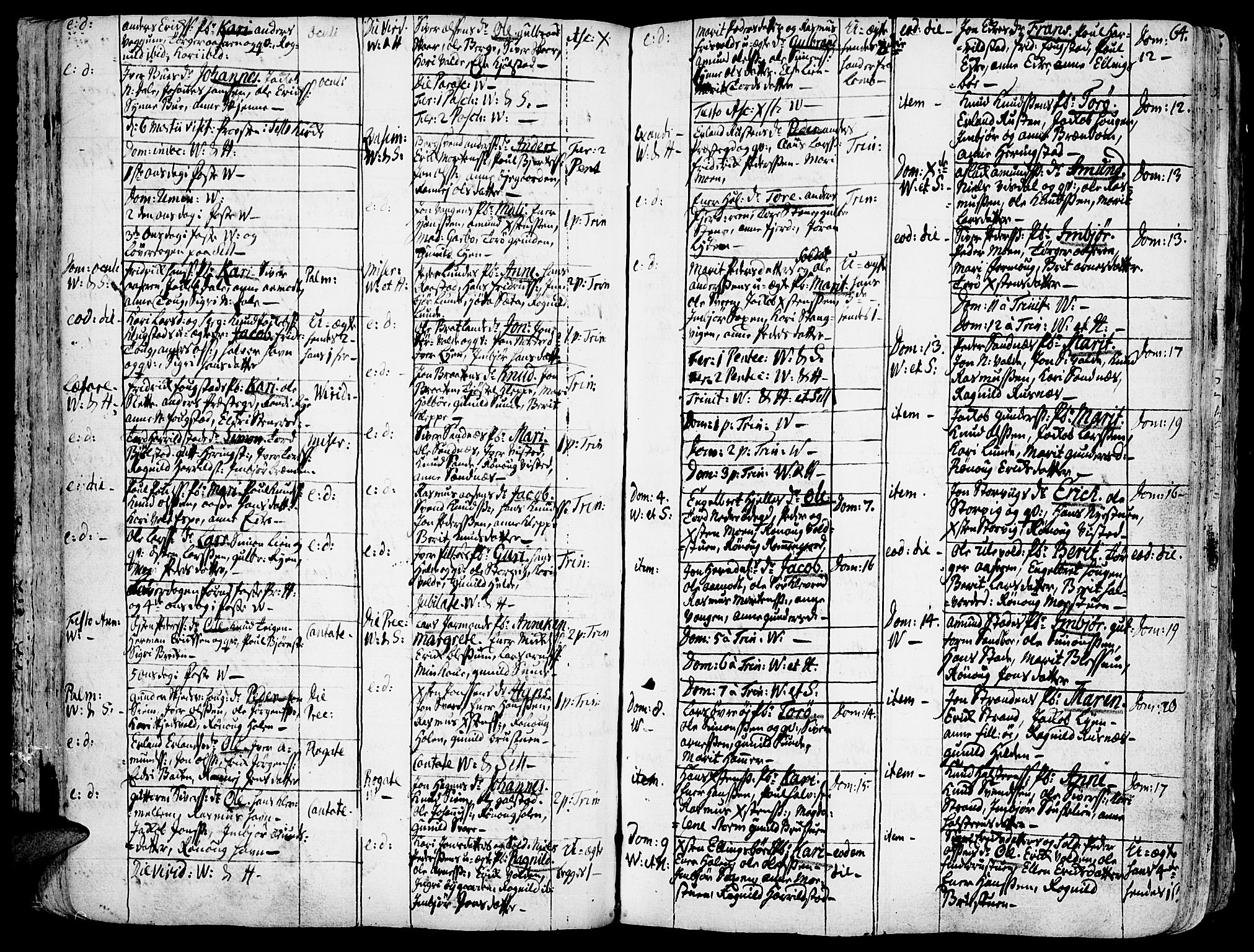 Vågå prestekontor, SAH/PREST-076/H/Ha/Haa/L0001: Parish register (official) no. 1, 1739-1810, p. 64