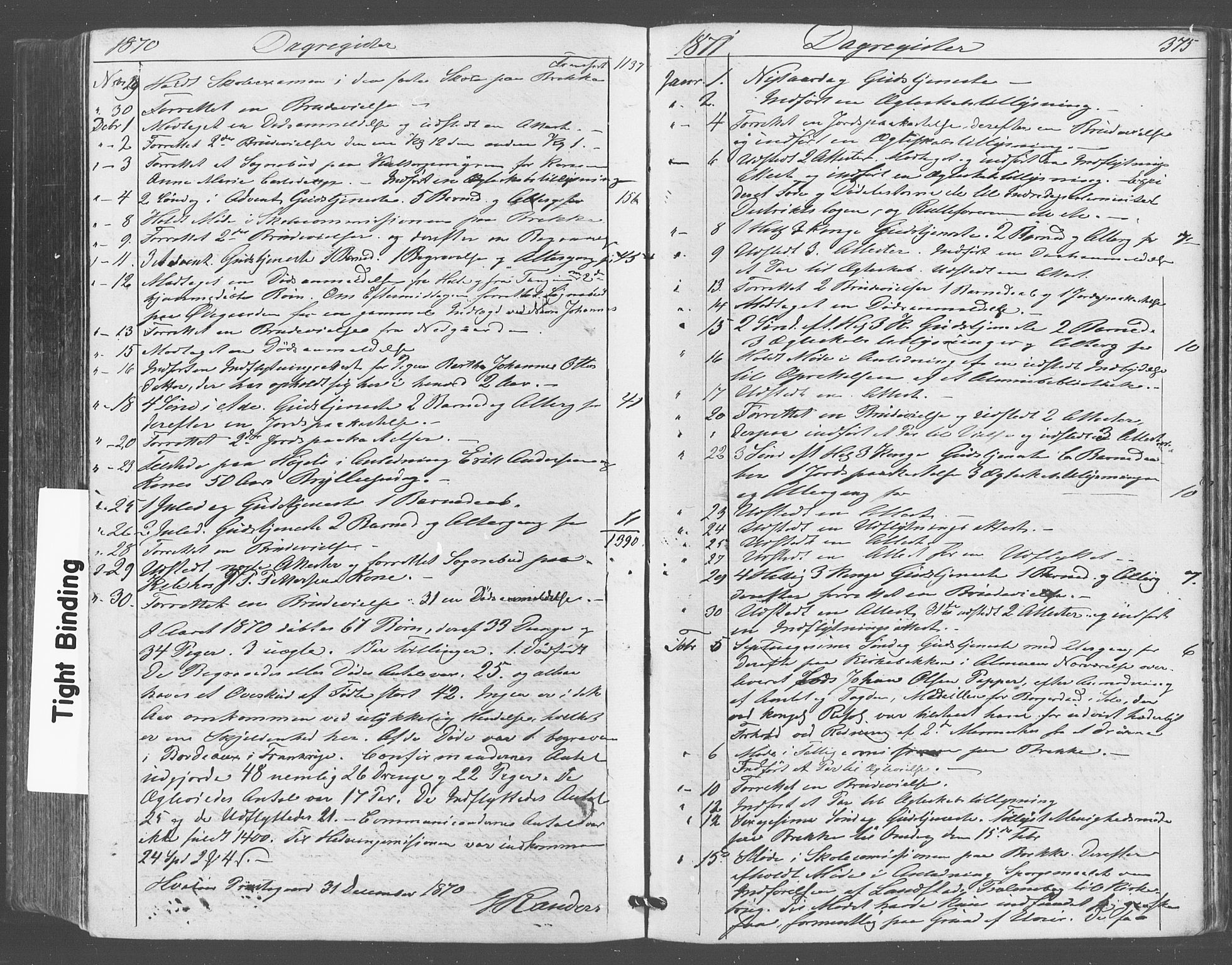 Hvaler prestekontor Kirkebøker, SAO/A-2001/F/Fa/L0007: Parish register (official) no. I 7, 1864-1878, p. 375
