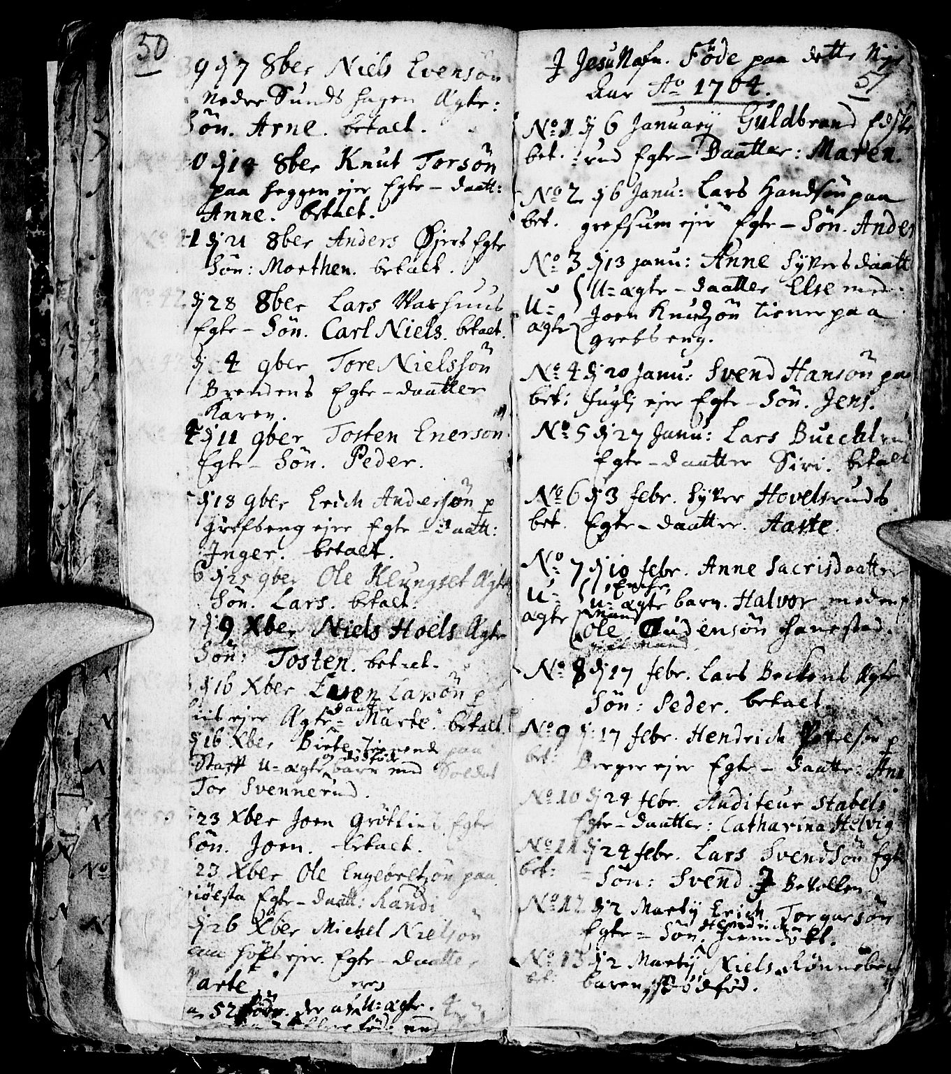 Nes prestekontor, Hedmark, AV/SAH-PREST-020/L/La/L0001: Parish register (copy) no. 1, 1663-1784, p. 50-51