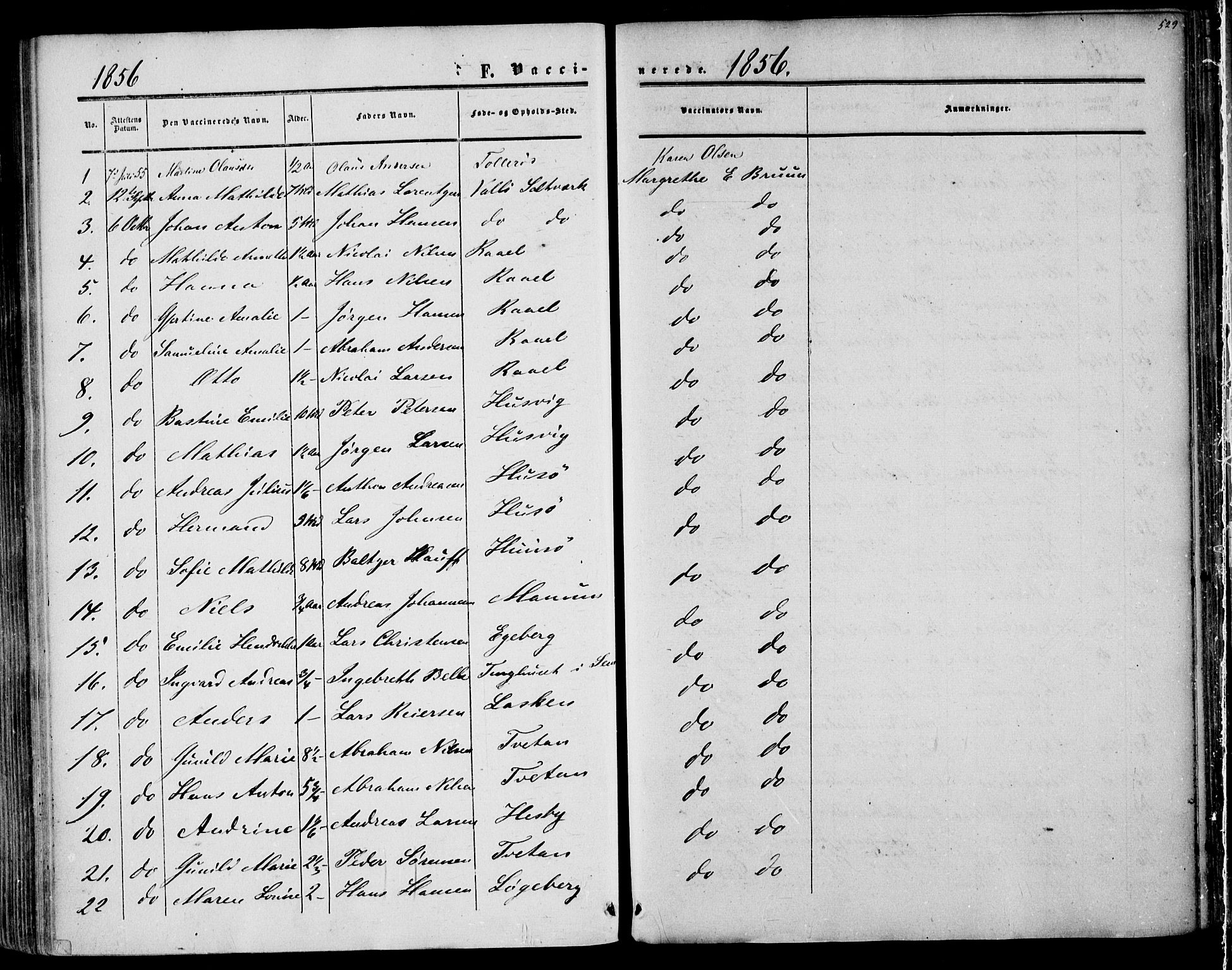 Sem kirkebøker, SAKO/A-5/F/Fa/L0007: Parish register (official) no. I 7, 1856-1865, p. 529