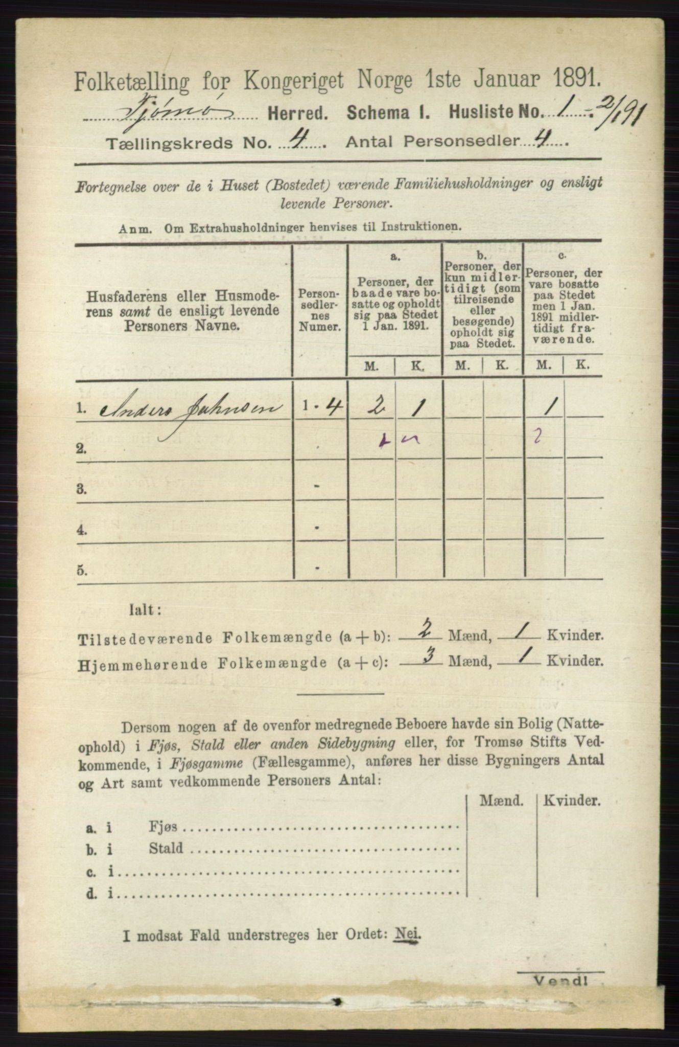 RA, 1891 census for 0723 Tjøme, 1891, p. 1211
