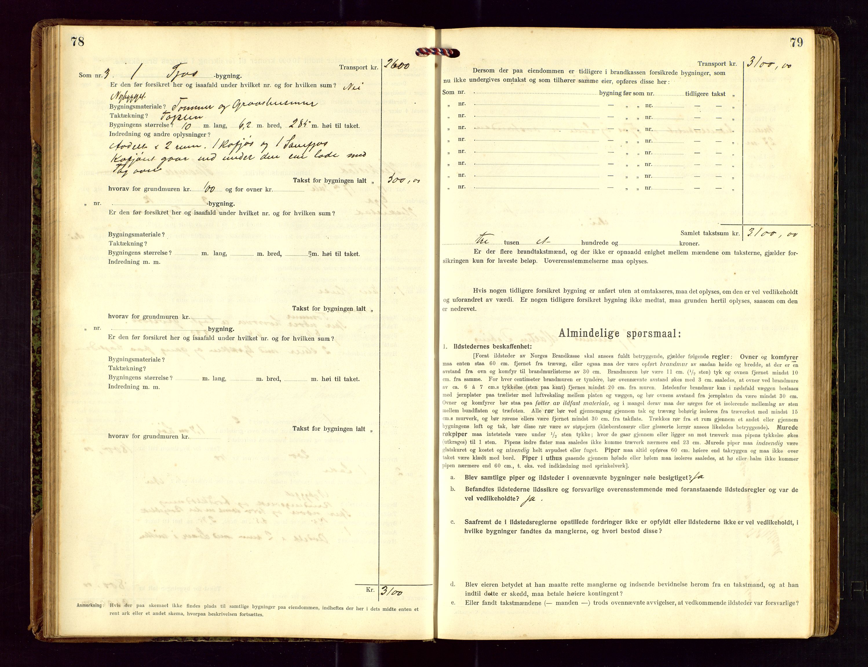 Heskestad lensmannskontor, AV/SAST-A-100304/Gob/L0002: "Brandtakstprotokol", 1915-1922, p. 78-79