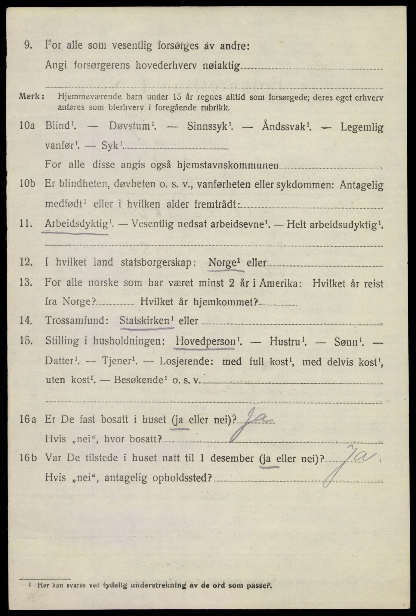 SAKO, 1920 census for Tjølling, 1920, p. 5160