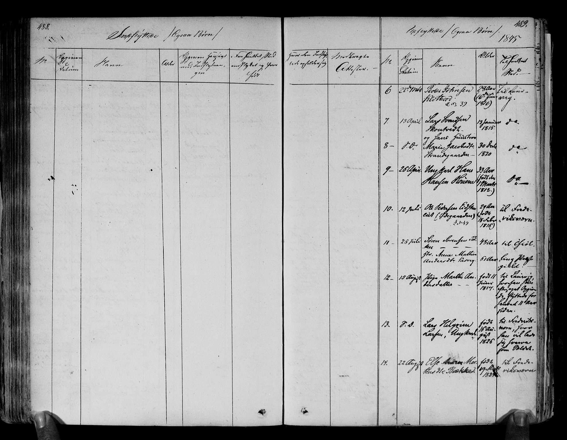 Brunlanes kirkebøker, AV/SAKO-A-342/F/Fa/L0003: Parish register (official) no. I 3, 1834-1845, p. 488-489