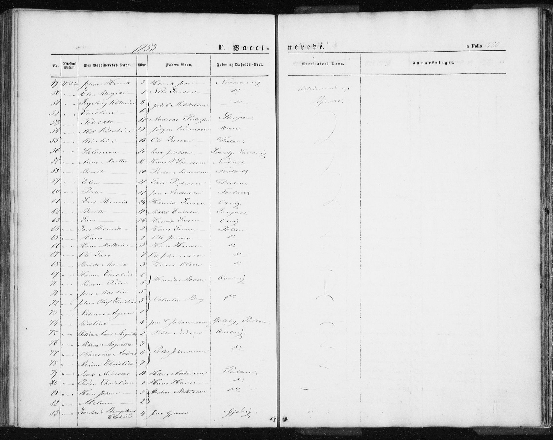 Lyngen sokneprestembete, AV/SATØ-S-1289/H/He/Hea/L0004kirke: Parish register (official) no. 4, 1839-1858, p. 380