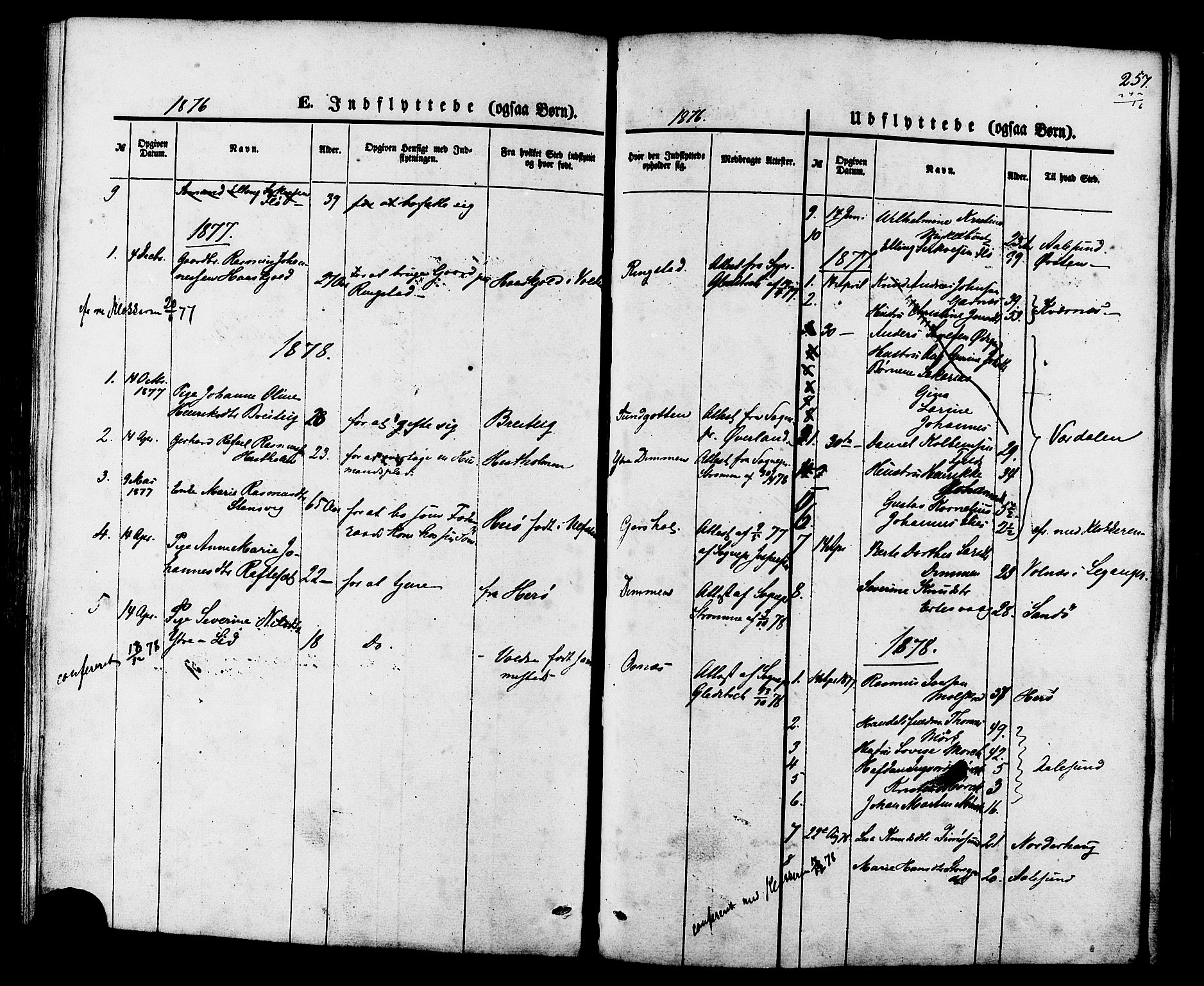 Ministerialprotokoller, klokkerbøker og fødselsregistre - Møre og Romsdal, SAT/A-1454/509/L0105: Parish register (official) no. 509A03, 1848-1882, p. 257