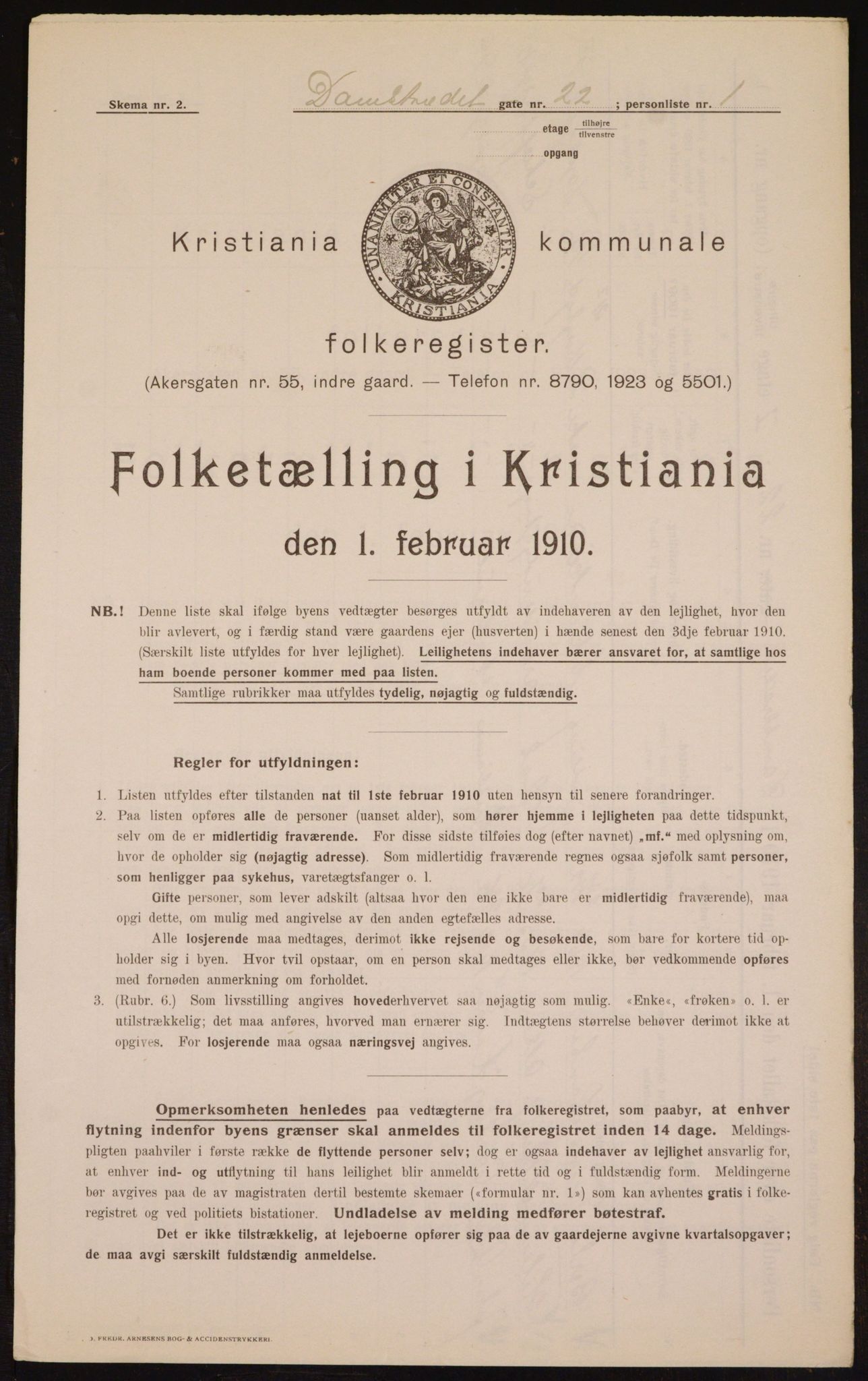 OBA, Municipal Census 1910 for Kristiania, 1910, p. 13953