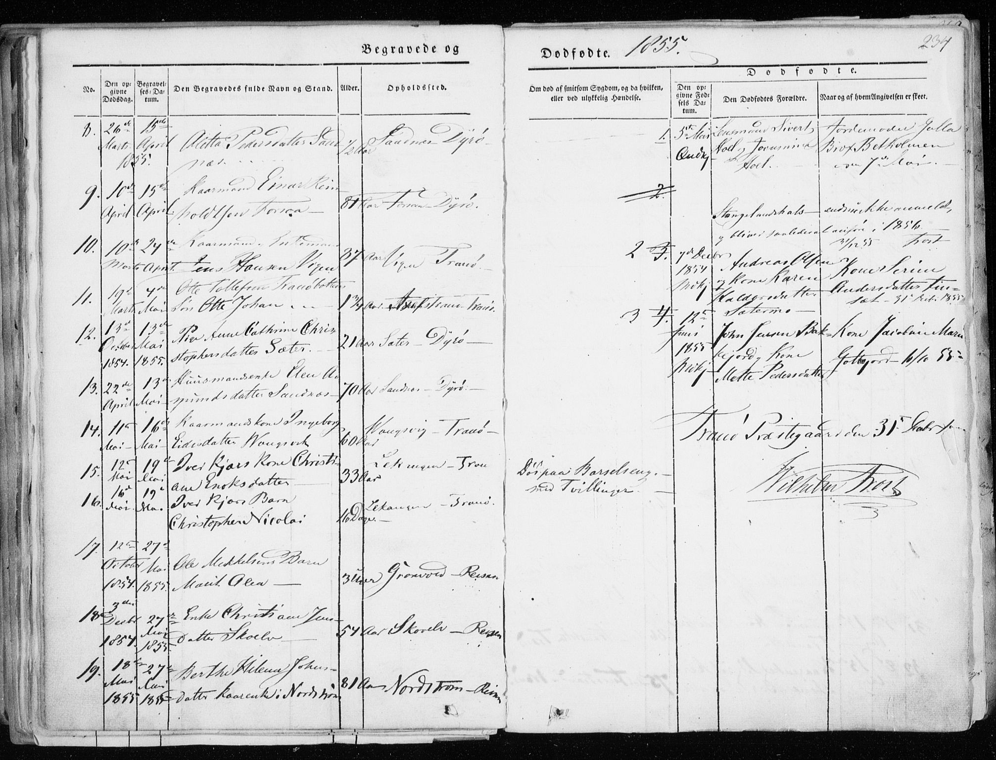 Tranøy sokneprestkontor, AV/SATØ-S-1313/I/Ia/Iaa/L0006kirke: Parish register (official) no. 6, 1844-1855, p. 234