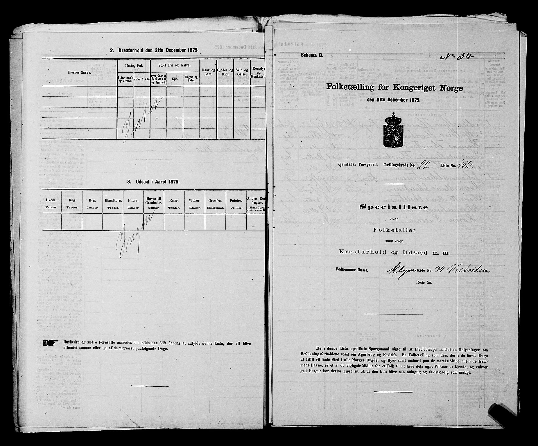 SAKO, 1875 census for 0805P Porsgrunn, 1875, p. 1013