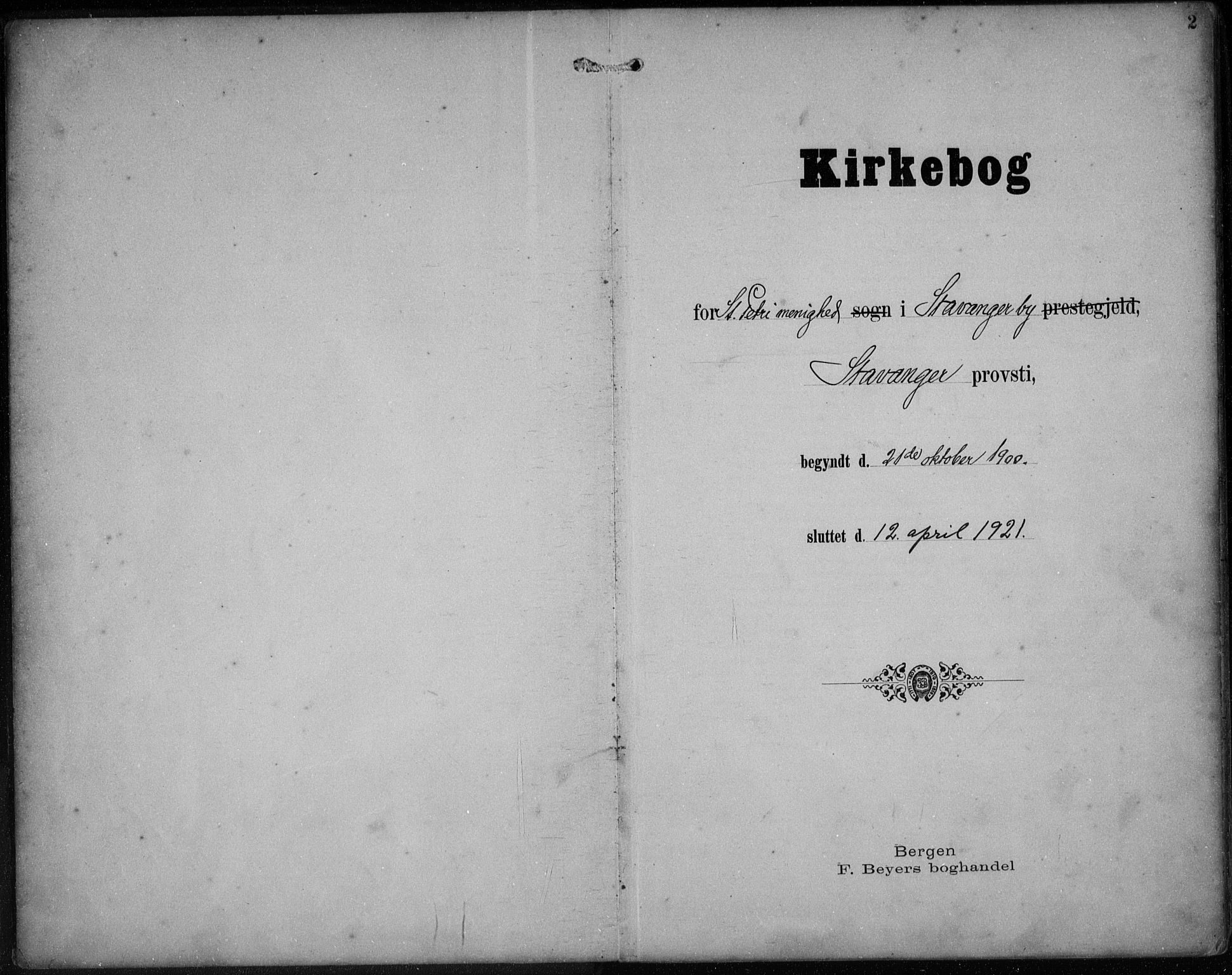 St. Petri sokneprestkontor, AV/SAST-A-101813/002/A/L0003: Parish register (official) no. A 24, 1900-1921, p. 2