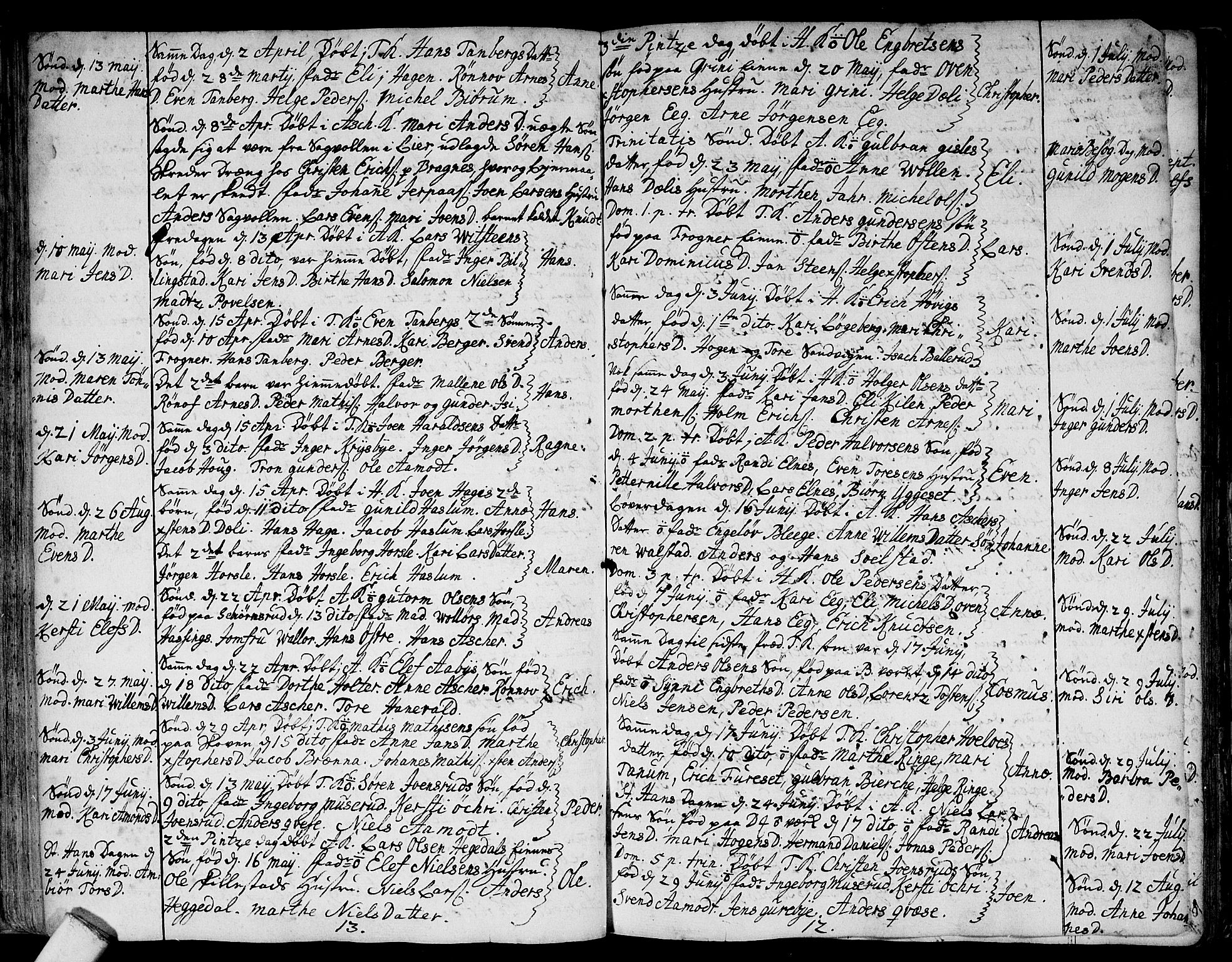 Asker prestekontor Kirkebøker, AV/SAO-A-10256a/F/Fa/L0001: Parish register (official) no. I 1, 1726-1744, p. 43