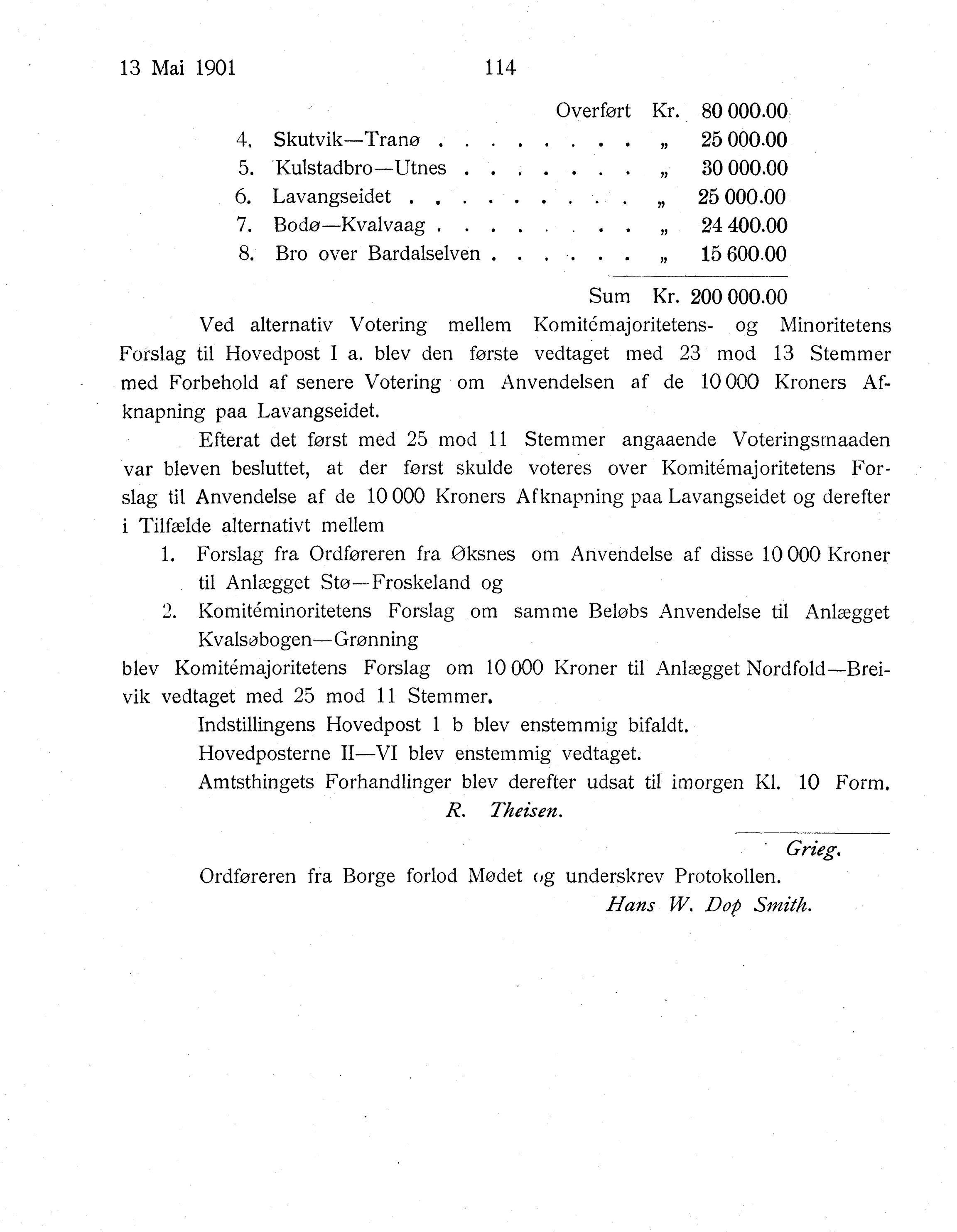 Nordland Fylkeskommune. Fylkestinget, AIN/NFK-17/176/A/Ac/L0024: Fylkestingsforhandlinger 1901, 1901