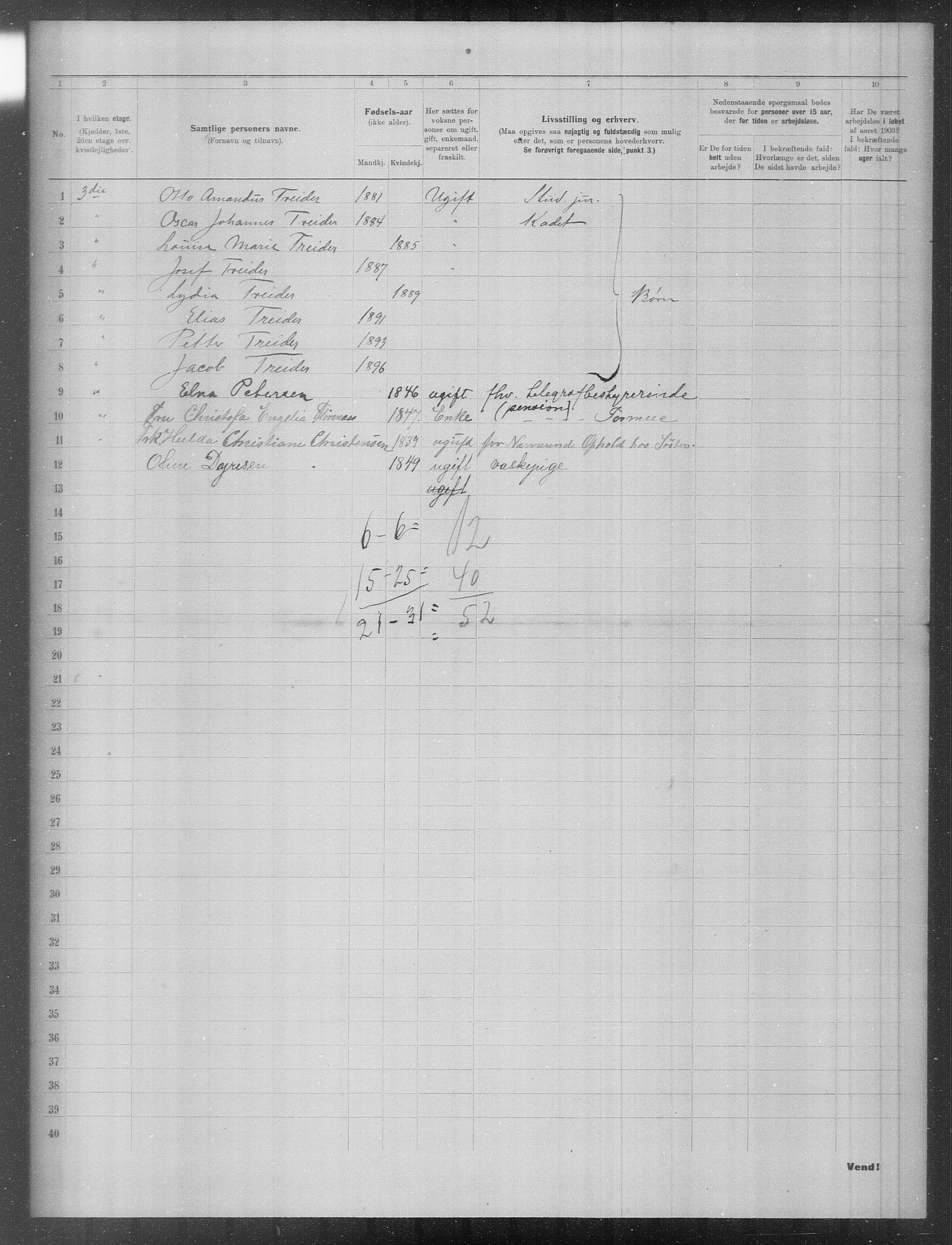 OBA, Municipal Census 1903 for Kristiania, 1903, p. 12373