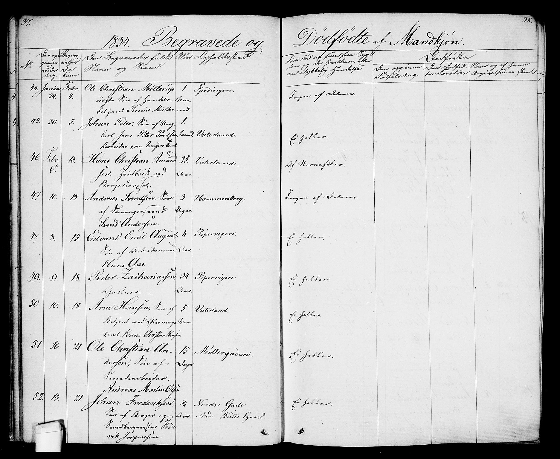 Oslo domkirke Kirkebøker, AV/SAO-A-10752/F/Fa/L0024: Parish register (official) no. 24, 1833-1846, p. 37-38