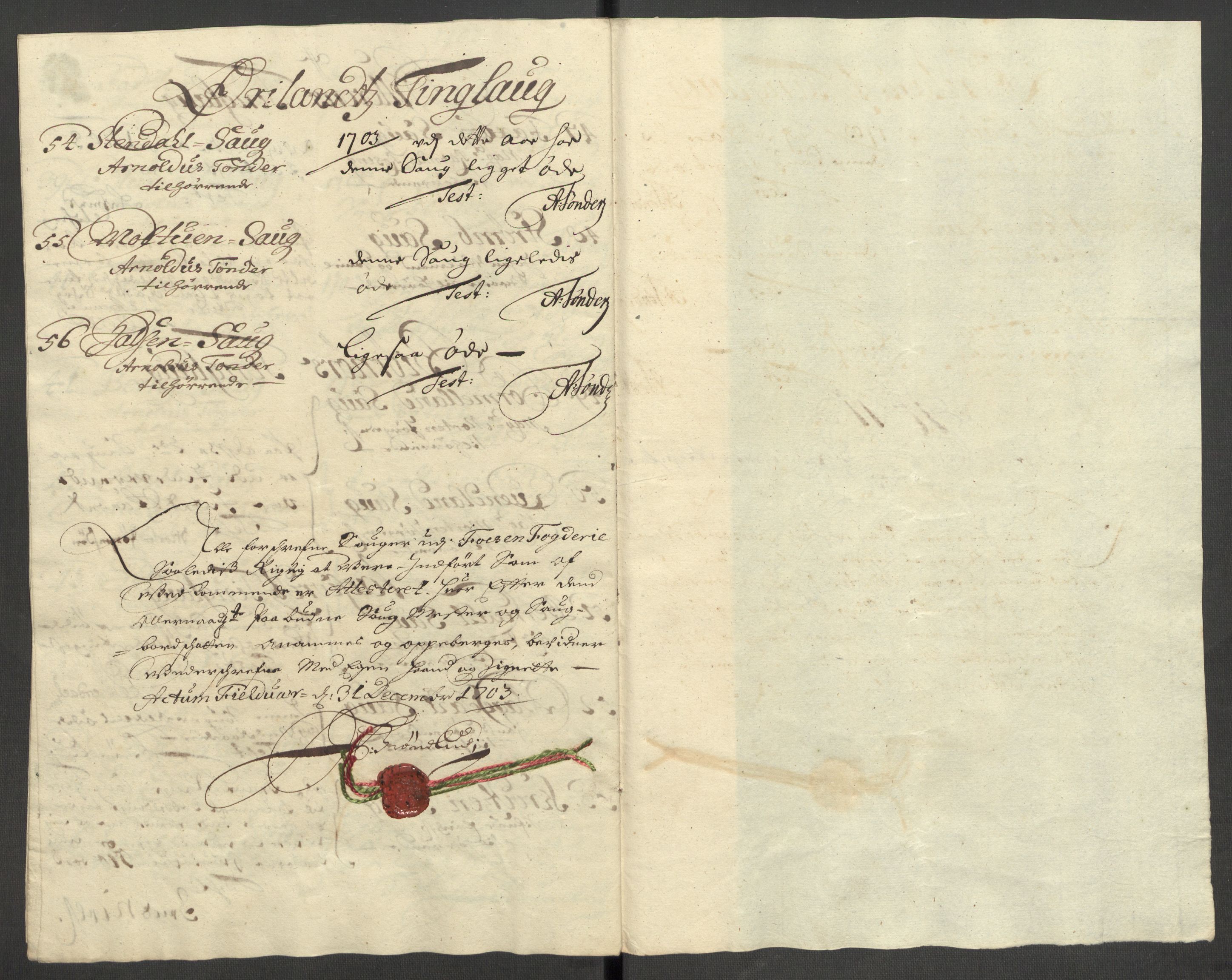 Rentekammeret inntil 1814, Reviderte regnskaper, Fogderegnskap, RA/EA-4092/R57/L3855: Fogderegnskap Fosen, 1702-1703, p. 336