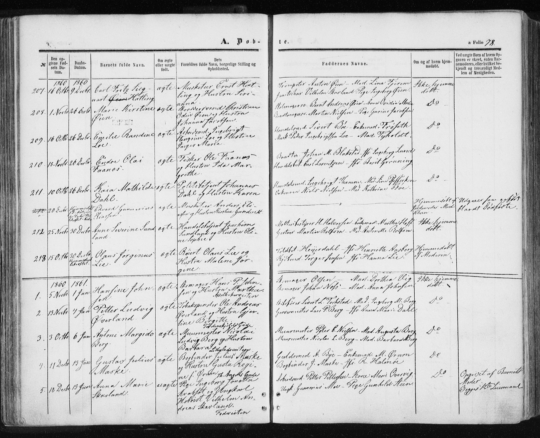 Ministerialprotokoller, klokkerbøker og fødselsregistre - Sør-Trøndelag, AV/SAT-A-1456/601/L0053: Parish register (official) no. 601A21, 1857-1865, p. 78
