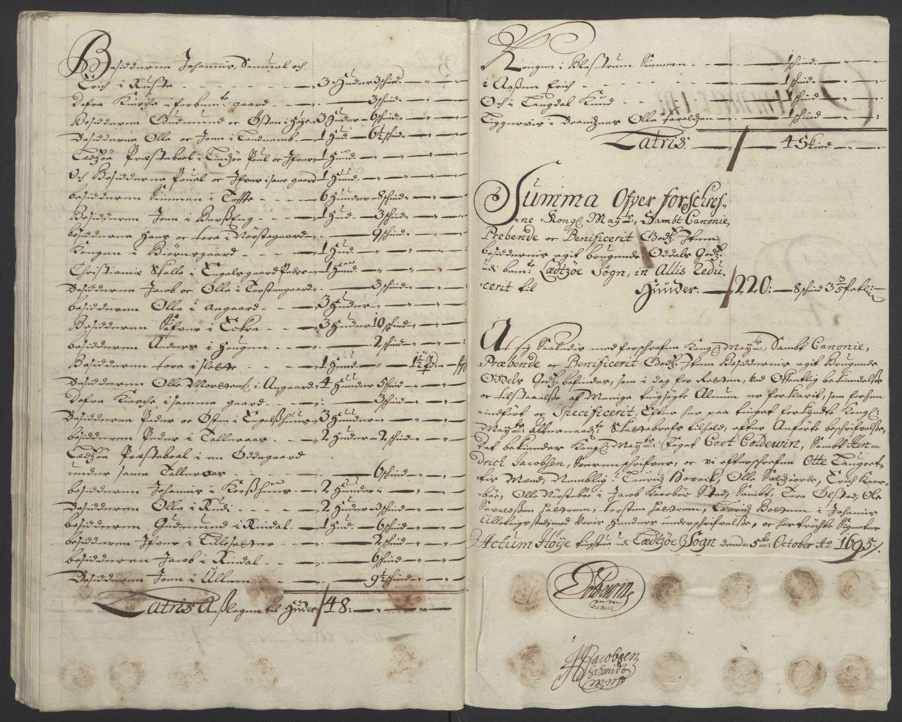 Rentekammeret inntil 1814, Reviderte regnskaper, Fogderegnskap, AV/RA-EA-4092/R17/L1169: Fogderegnskap Gudbrandsdal, 1695, p. 131