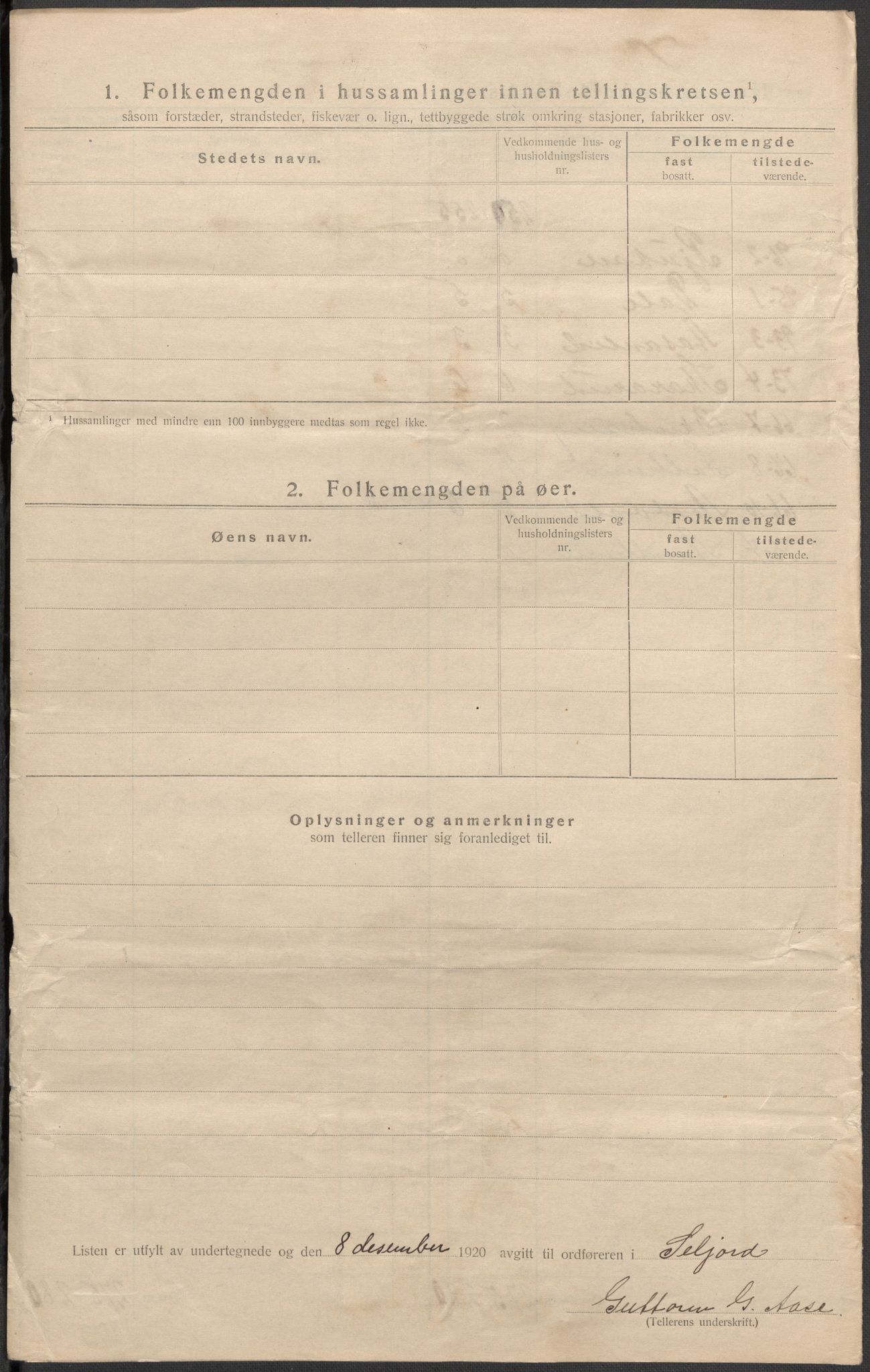 SAKO, 1920 census for Seljord, 1920, p. 35