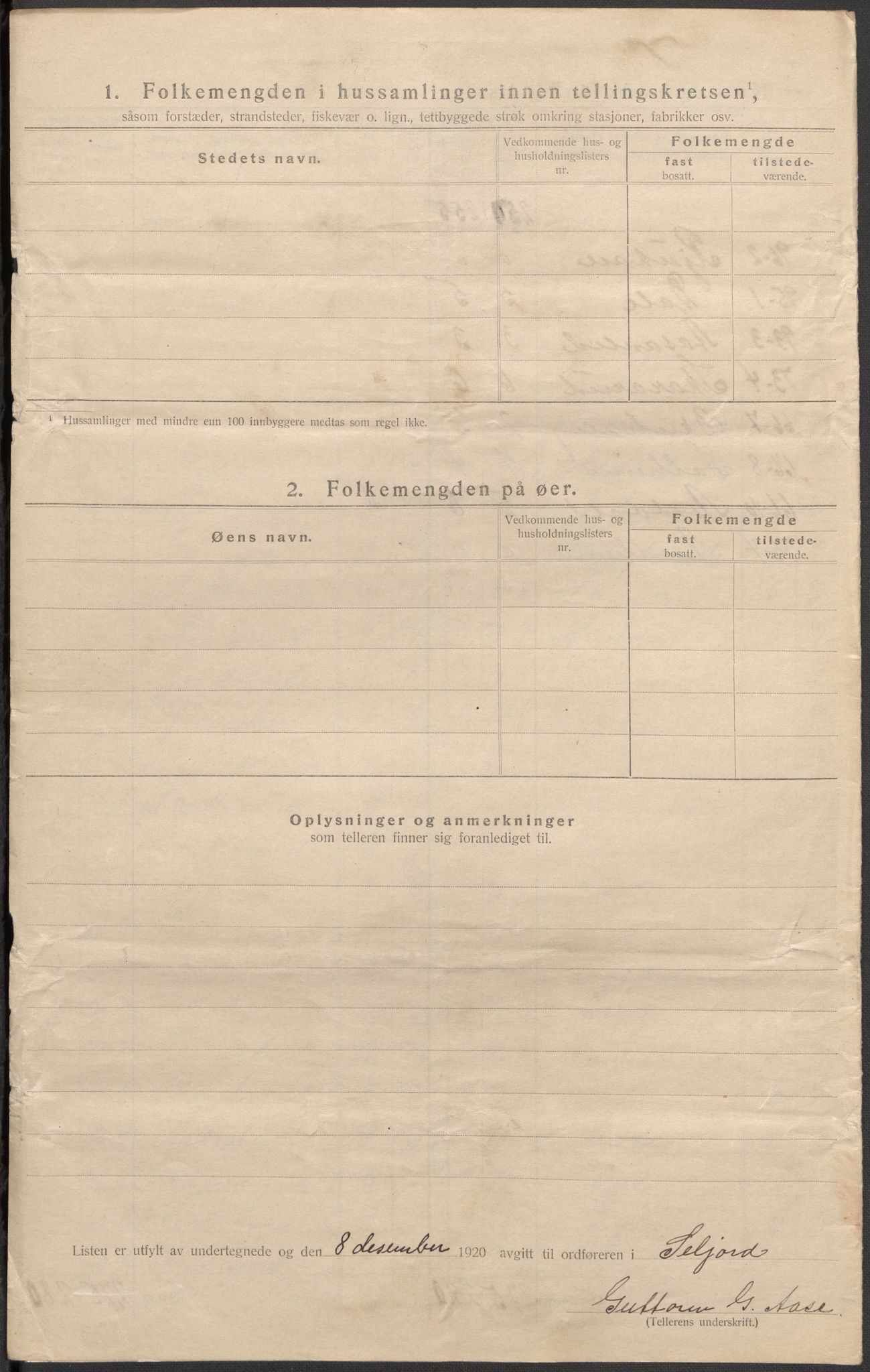 SAKO, 1920 census for Seljord, 1920, p. 35