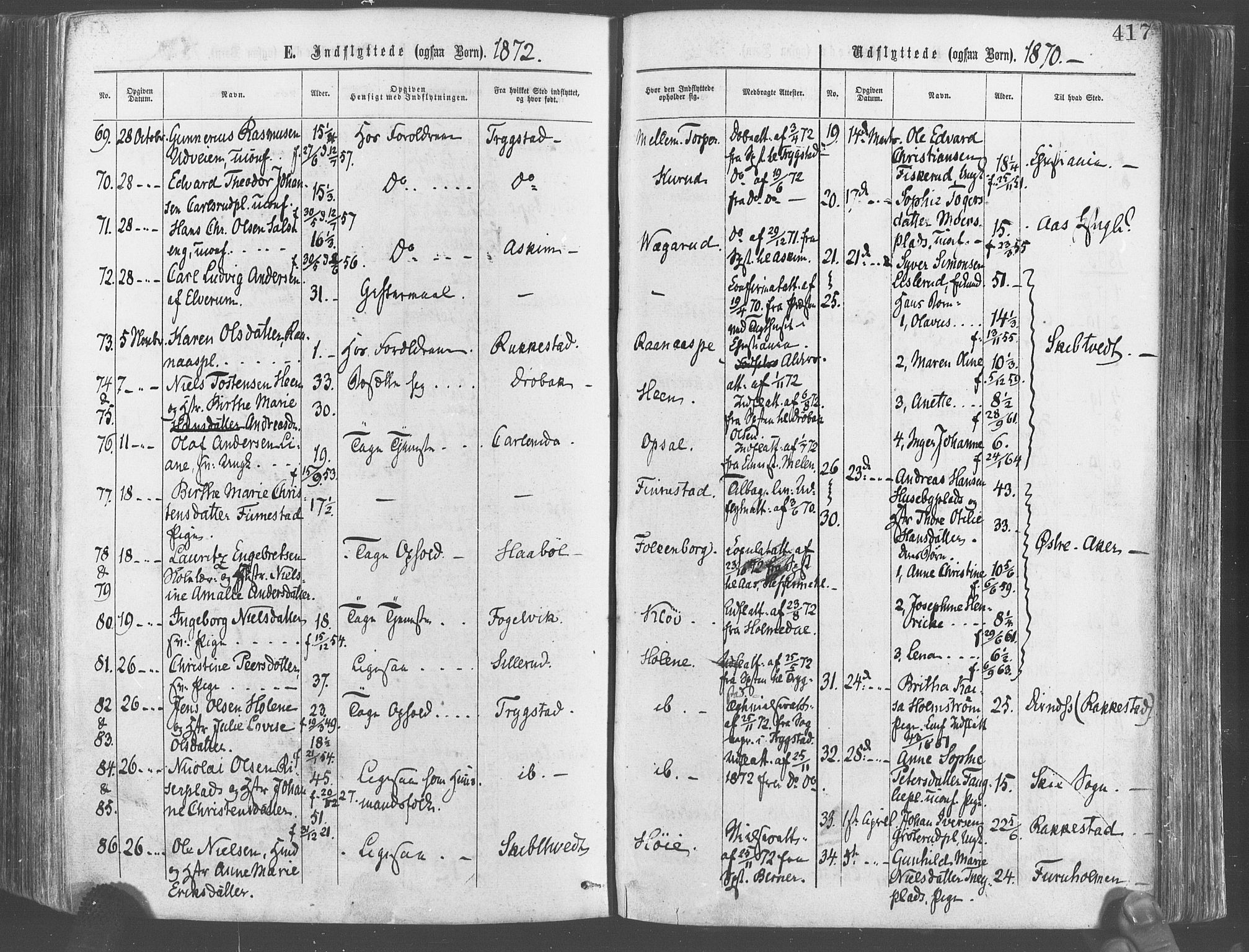 Eidsberg prestekontor Kirkebøker, SAO/A-10905/F/Fa/L0011: Parish register (official) no. I 11, 1867-1878, p. 417