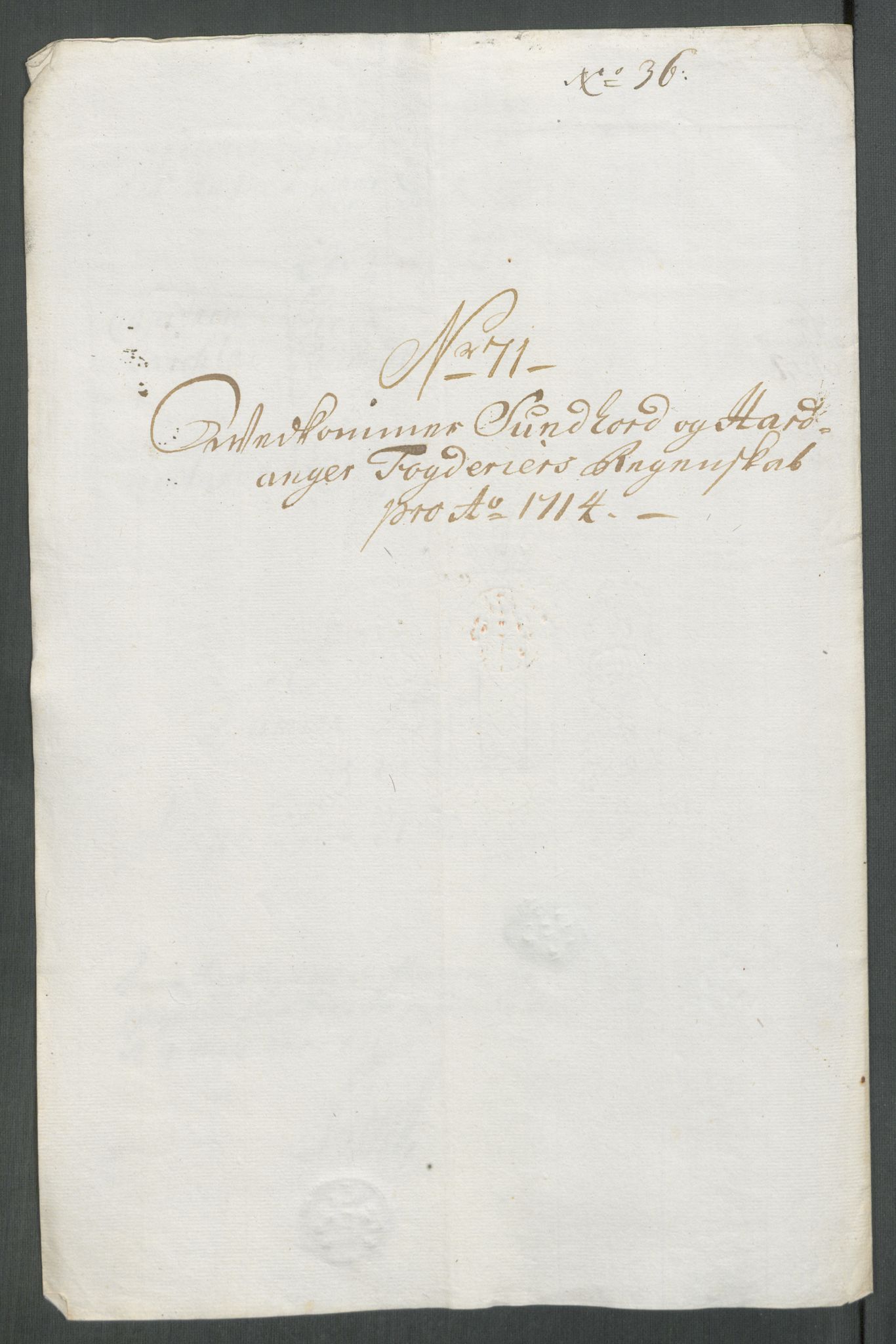 Rentekammeret inntil 1814, Reviderte regnskaper, Fogderegnskap, AV/RA-EA-4092/R48/L2990: Fogderegnskap Sunnhordland og Hardanger, 1714, p. 367