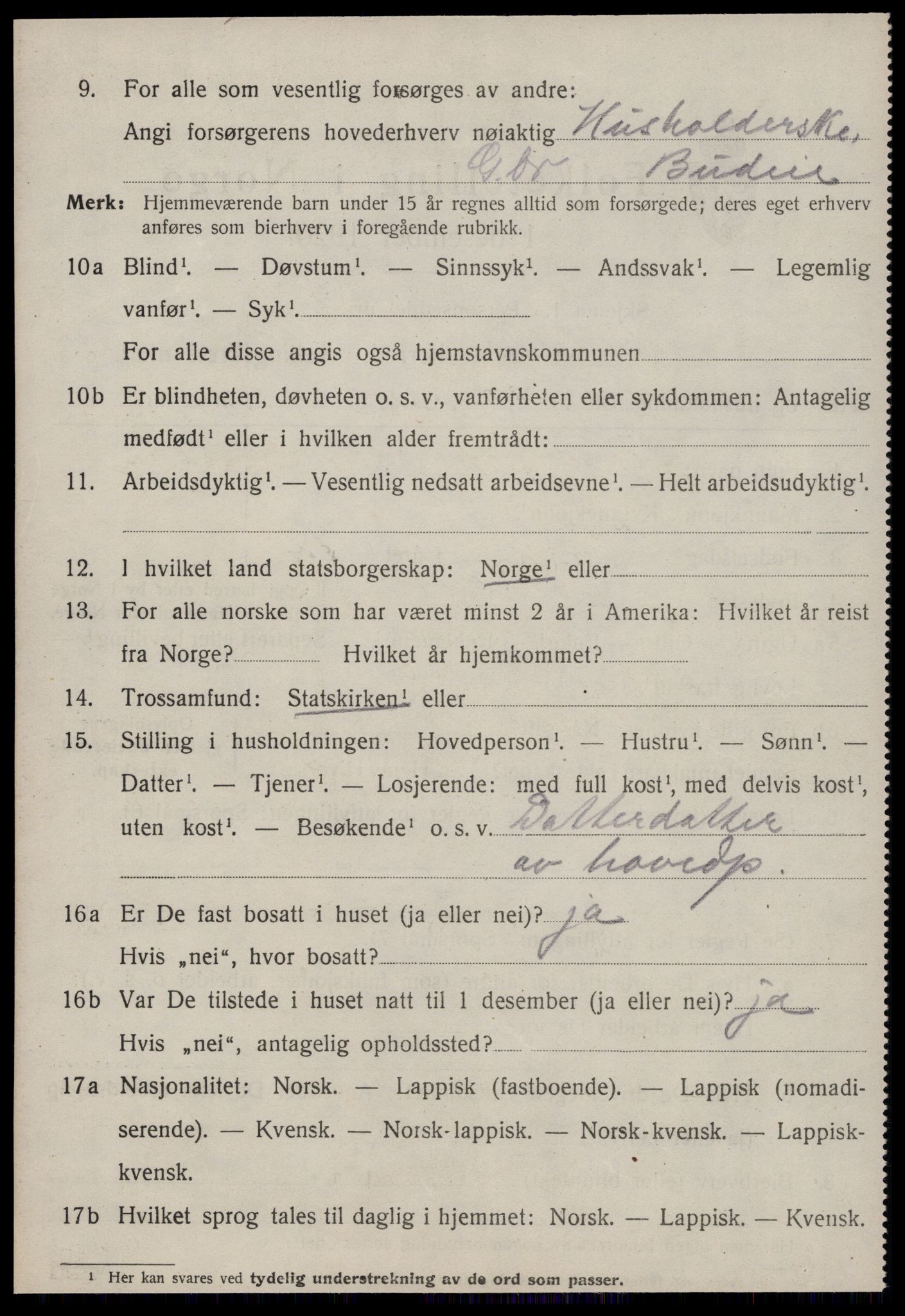 SAT, 1920 census for Meldal, 1920, p. 10470