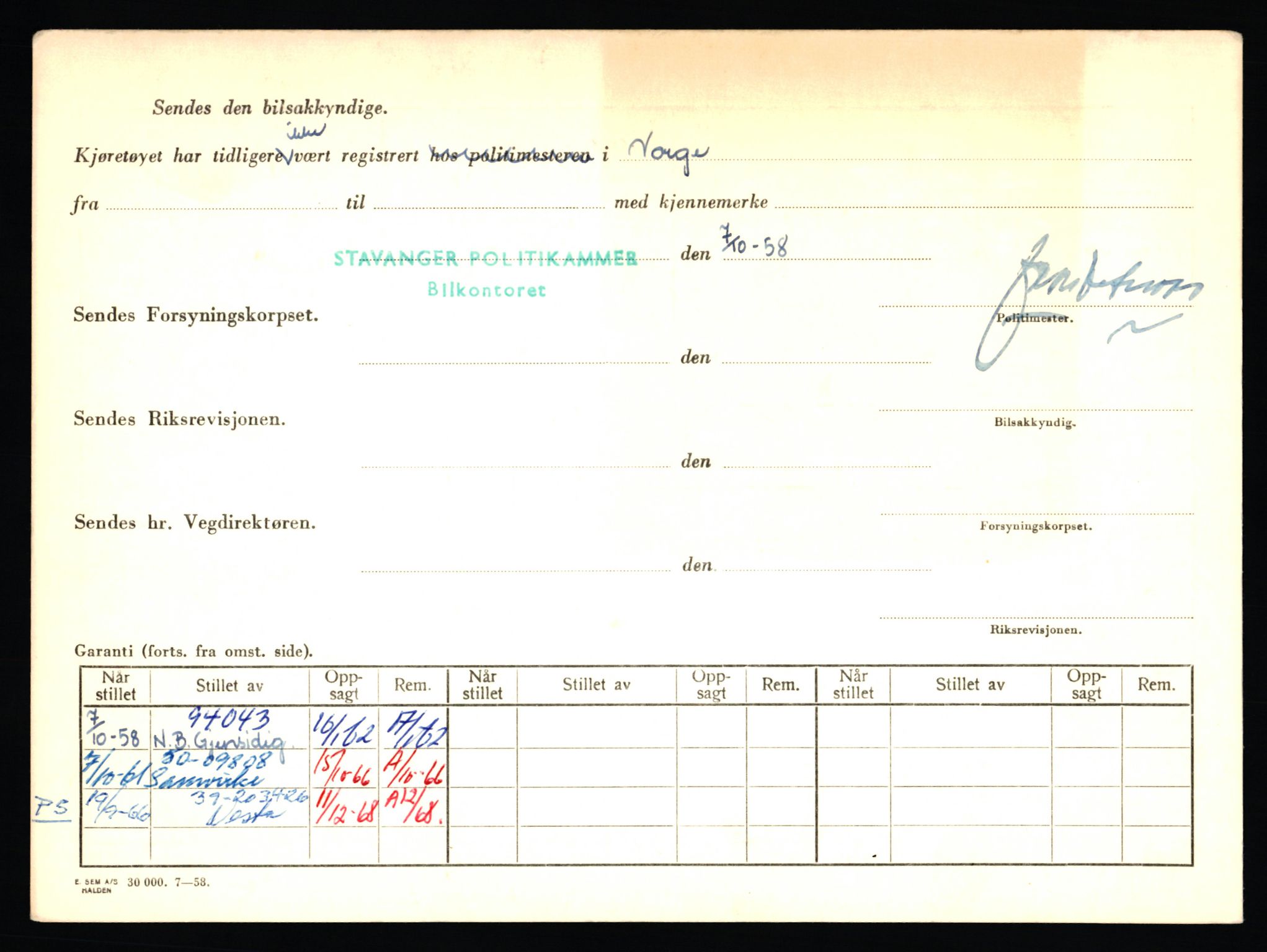 Stavanger trafikkstasjon, AV/SAST-A-101942/0/F/L0006: L-1700 - L-2149, 1930-1971, p. 1434