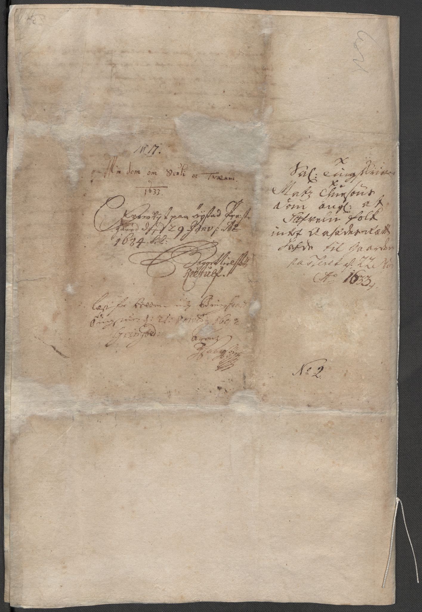 Riksarkivets diplomsamling, RA/EA-5965/F15/L0031: Prestearkiv - Aust-Agder, Vest-Agder og Rogaland, 1575-1768, p. 19