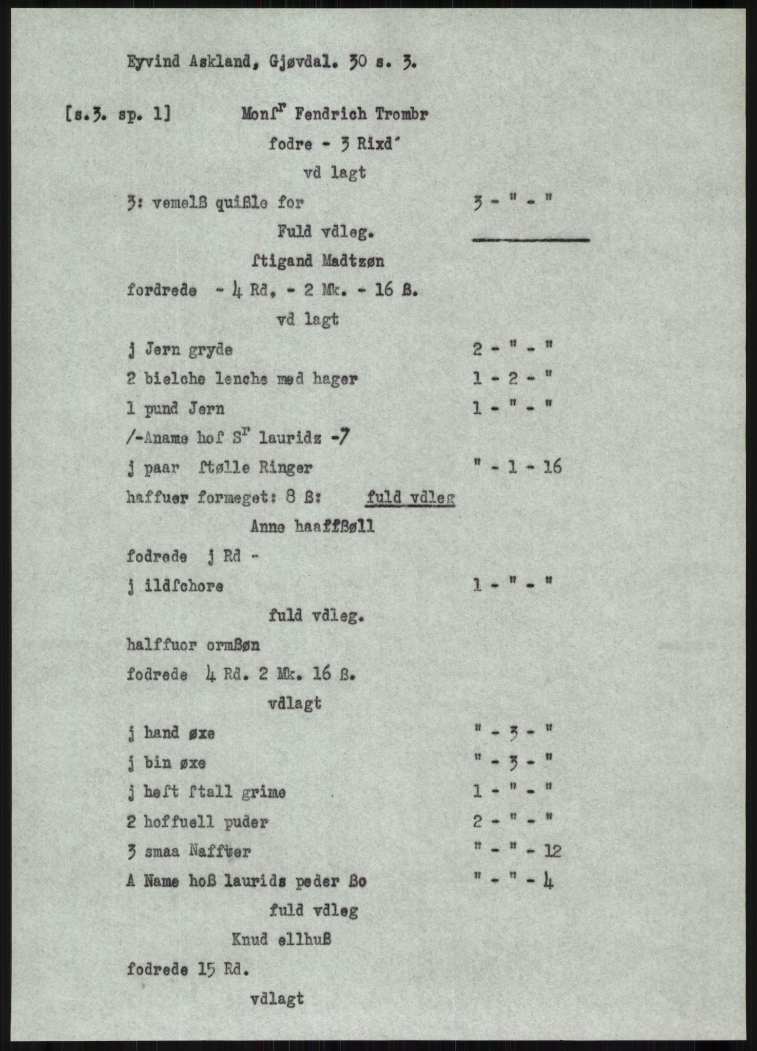 Samlinger til kildeutgivelse, Diplomavskriftsamlingen, AV/RA-EA-4053/H/Ha, p. 156