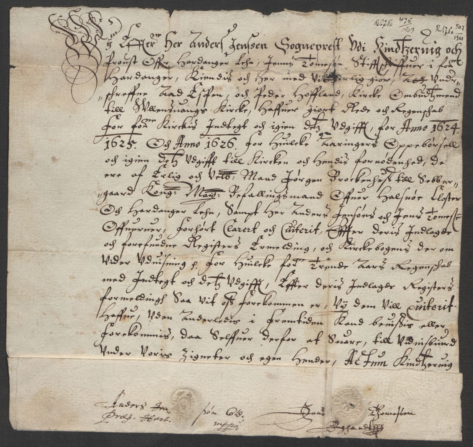 Riksarkivets diplomsamling, AV/RA-EA-5965/F15/L0037: Prestearkiv - Hordaland, 1577-1733, p. 33