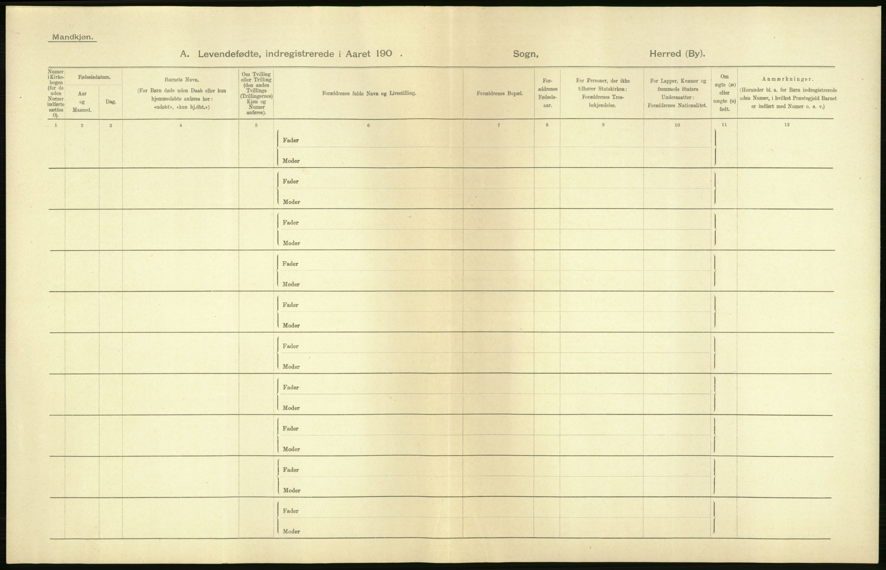 Statistisk sentralbyrå, Sosiodemografiske emner, Befolkning, AV/RA-S-2228/D/Df/Dfa/Dfaa/L0015: Nordre Bergenhus: Fødte, gifte, døde. Bygder, 1903, p. 10