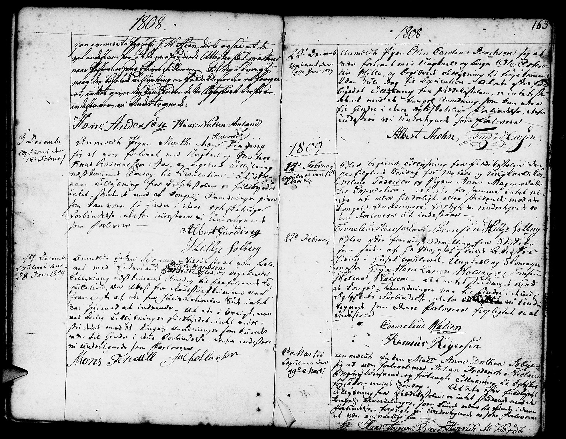 Nykirken Sokneprestembete, SAB/A-77101/H/Haa/L0008: Parish register (official) no. A 8, 1776-1814, p. 163