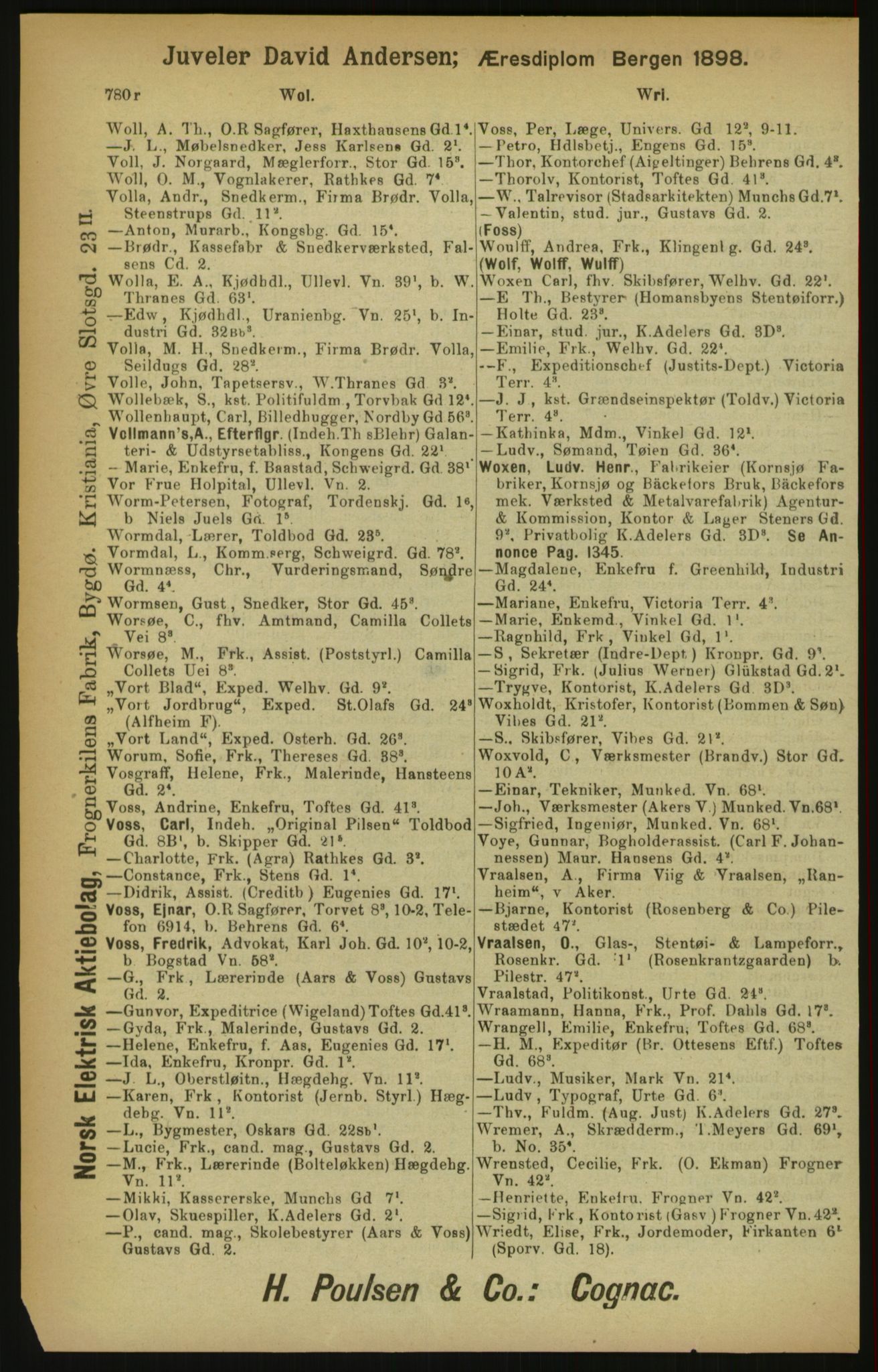 Kristiania/Oslo adressebok, PUBL/-, 1900, p. 780