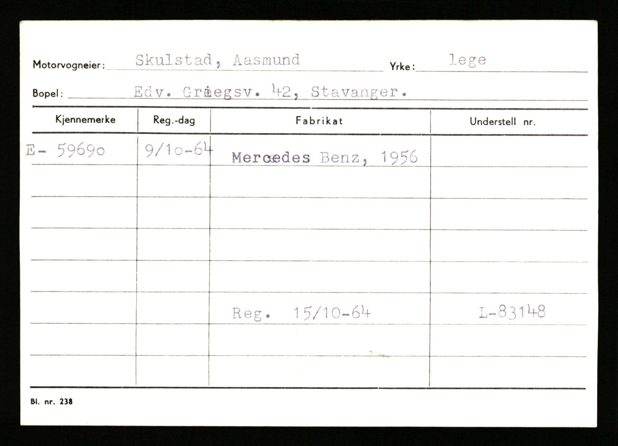 Stavanger trafikkstasjon, SAST/A-101942/0/G/L0007: Registreringsnummer: 49019 - 67460, 1930-1971, p. 2253