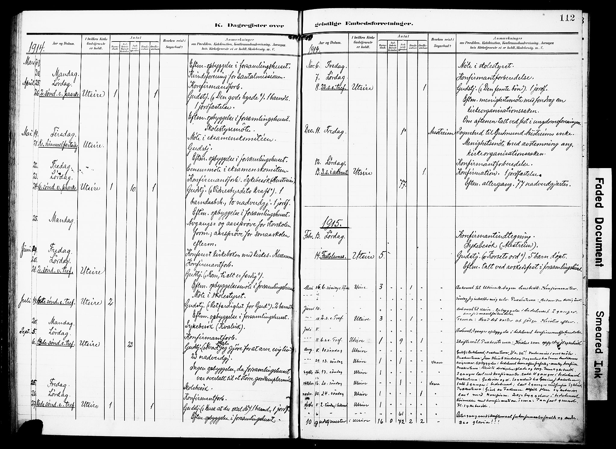 Torvastad sokneprestkontor, AV/SAST-A -101857/H/Ha/Haa/L0018: Parish register (official) no. A 17, 1903-1925, p. 112